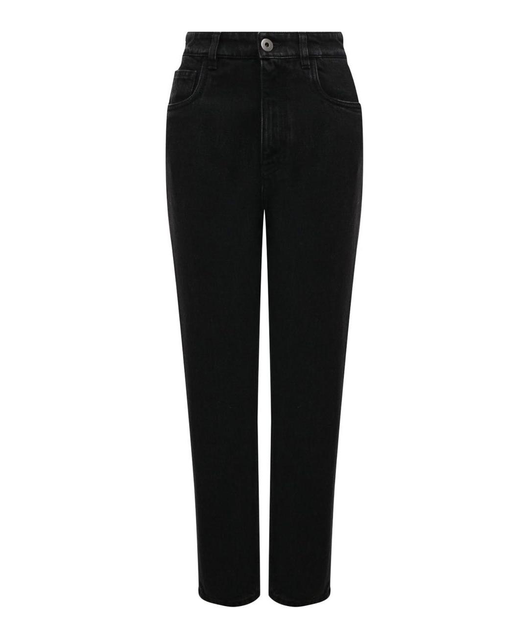 PRADA Черные хлопковые прямые джинсы, фото 1