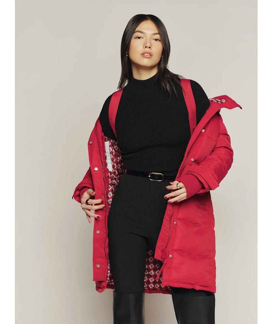 CANADA GOOSE Красный полиамидовый пуховик, фото 6