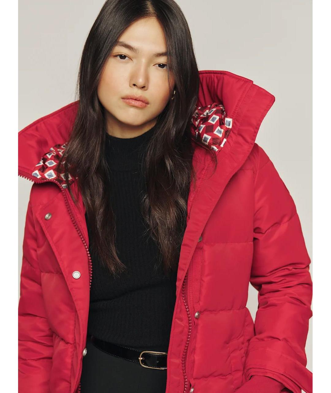 CANADA GOOSE Красный полиамидовый пуховик, фото 8