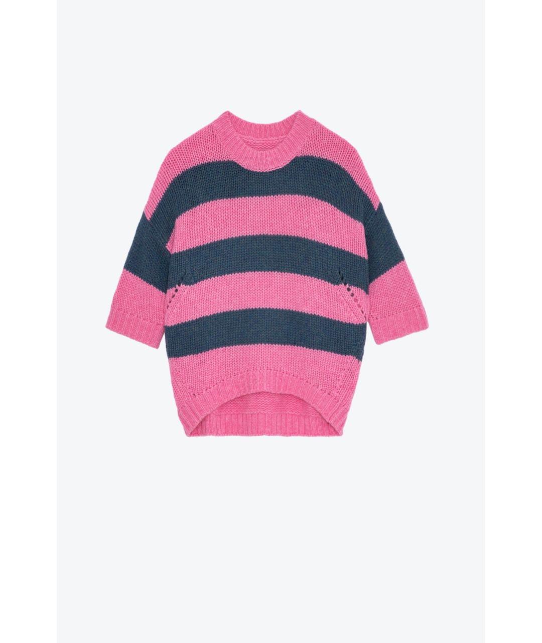 ZADIG & VOLTAIRE Розовый кашемировый джемпер / свитер, фото 4