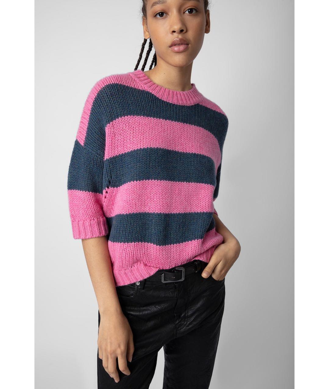 ZADIG & VOLTAIRE Розовый кашемировый джемпер / свитер, фото 2