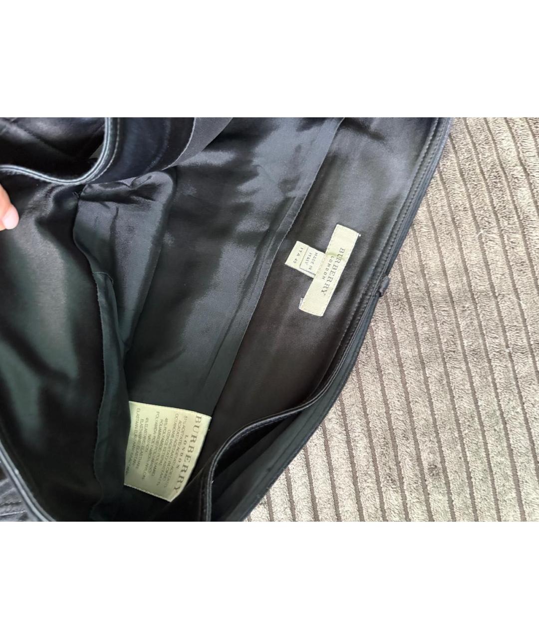BURBERRY Черная хлопковая юбка миди, фото 3