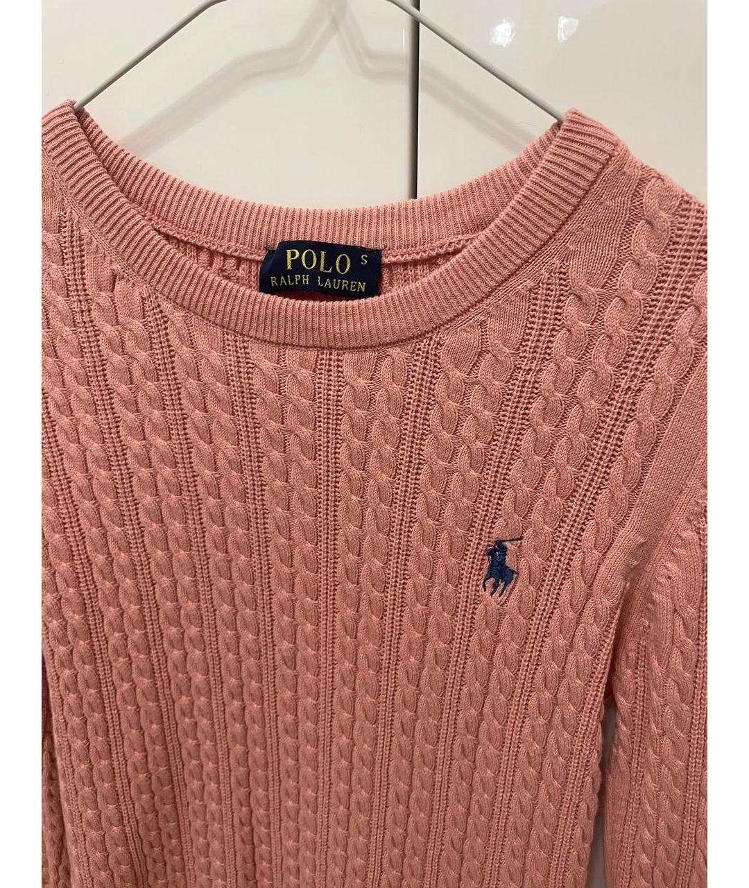POLO RALPH LAUREN Коралловый хлопковый джемпер / свитер, фото 2