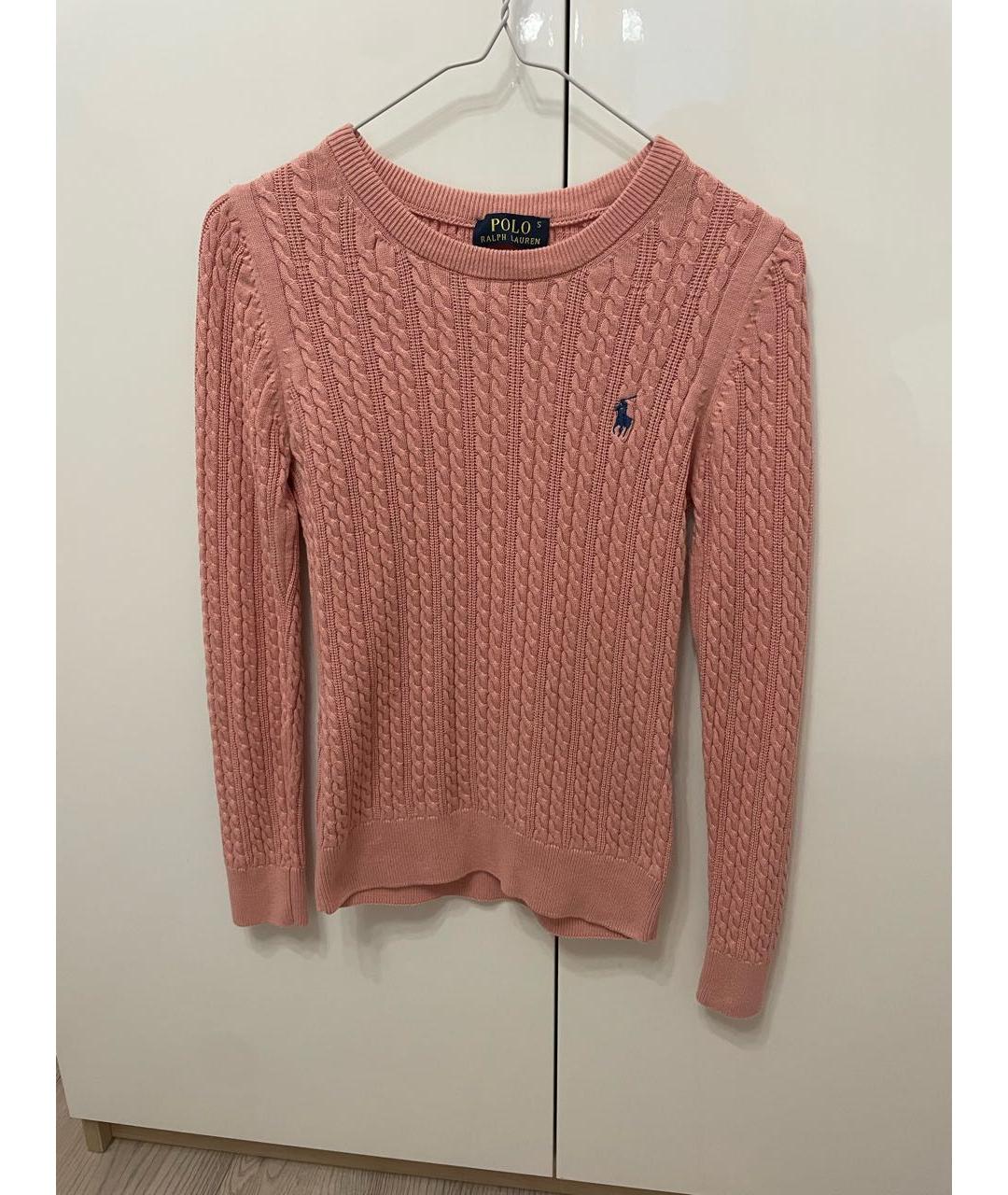 POLO RALPH LAUREN Коралловый хлопковый джемпер / свитер, фото 6