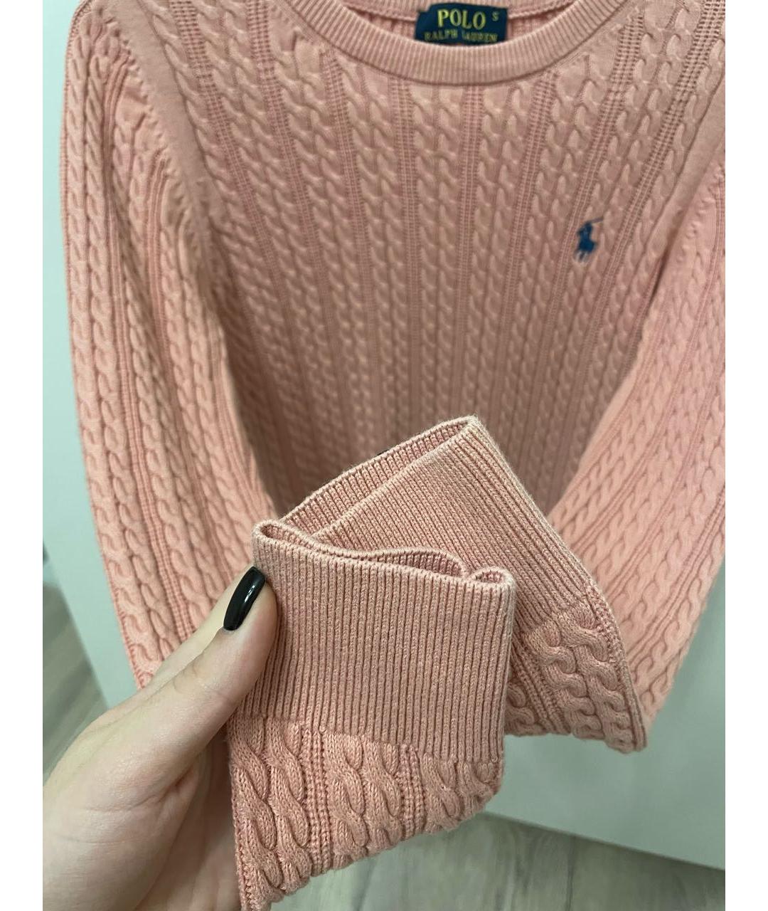 POLO RALPH LAUREN Коралловый хлопковый джемпер / свитер, фото 3