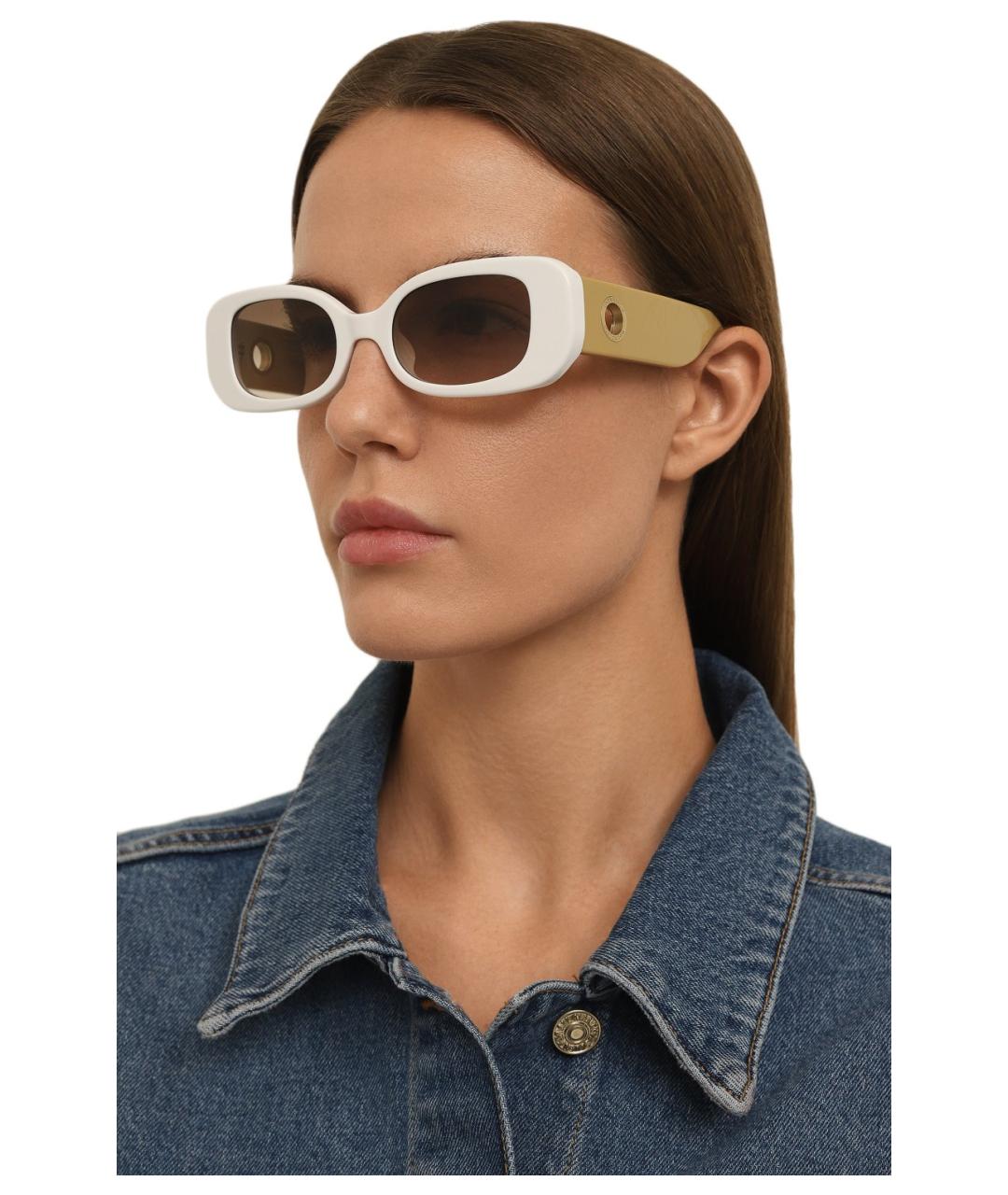 LINDA FARROW Золотые солнцезащитные очки, фото 5
