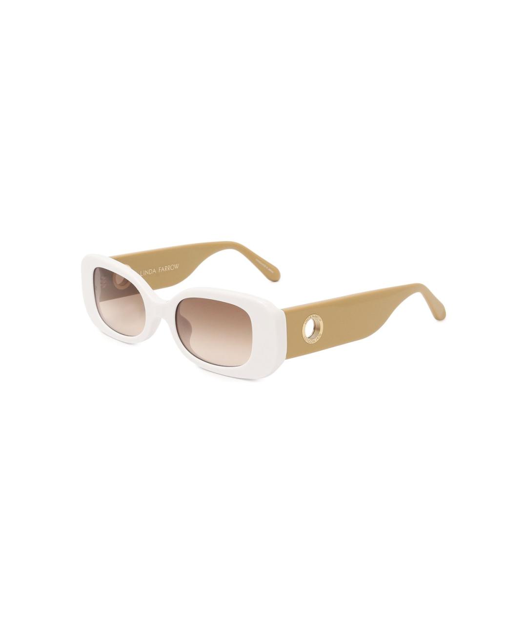 LINDA FARROW Золотые солнцезащитные очки, фото 4
