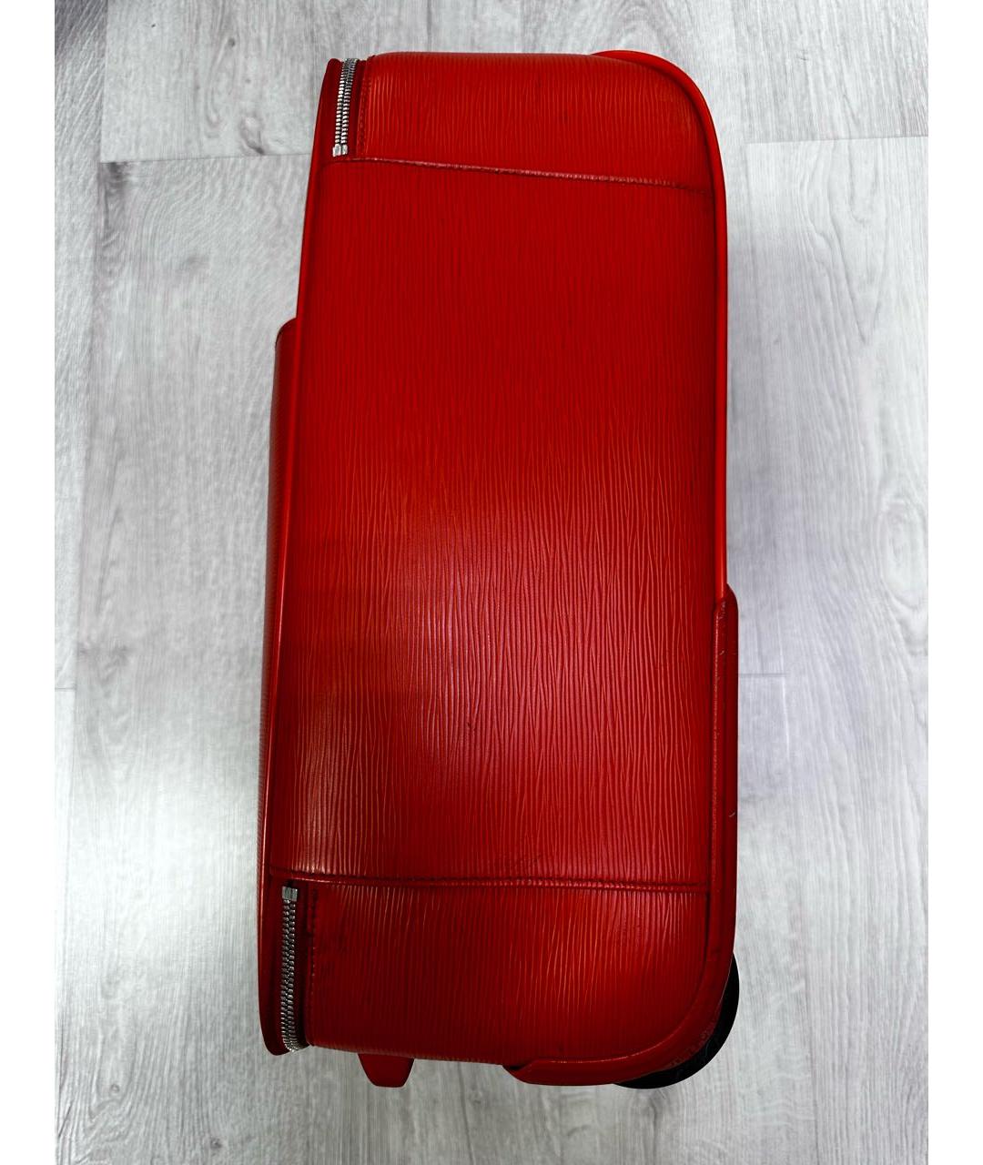 LOUIS VUITTON PRE-OWNED Оранжевый кожаный чемодан, фото 7