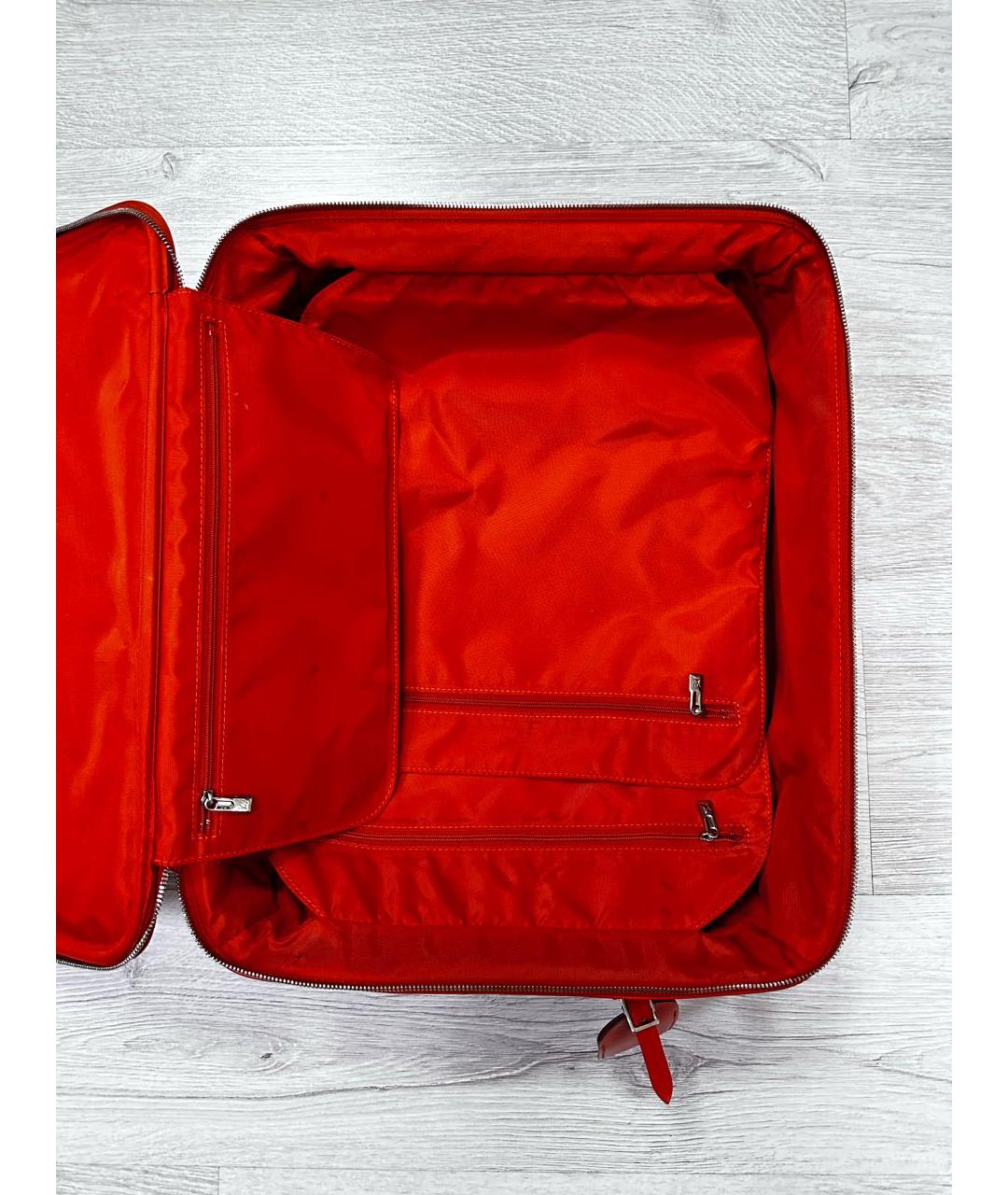 LOUIS VUITTON PRE-OWNED Оранжевый кожаный чемодан, фото 6
