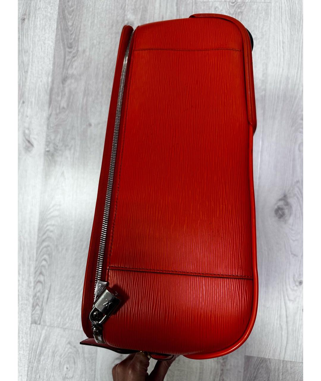 LOUIS VUITTON PRE-OWNED Оранжевый кожаный чемодан, фото 8