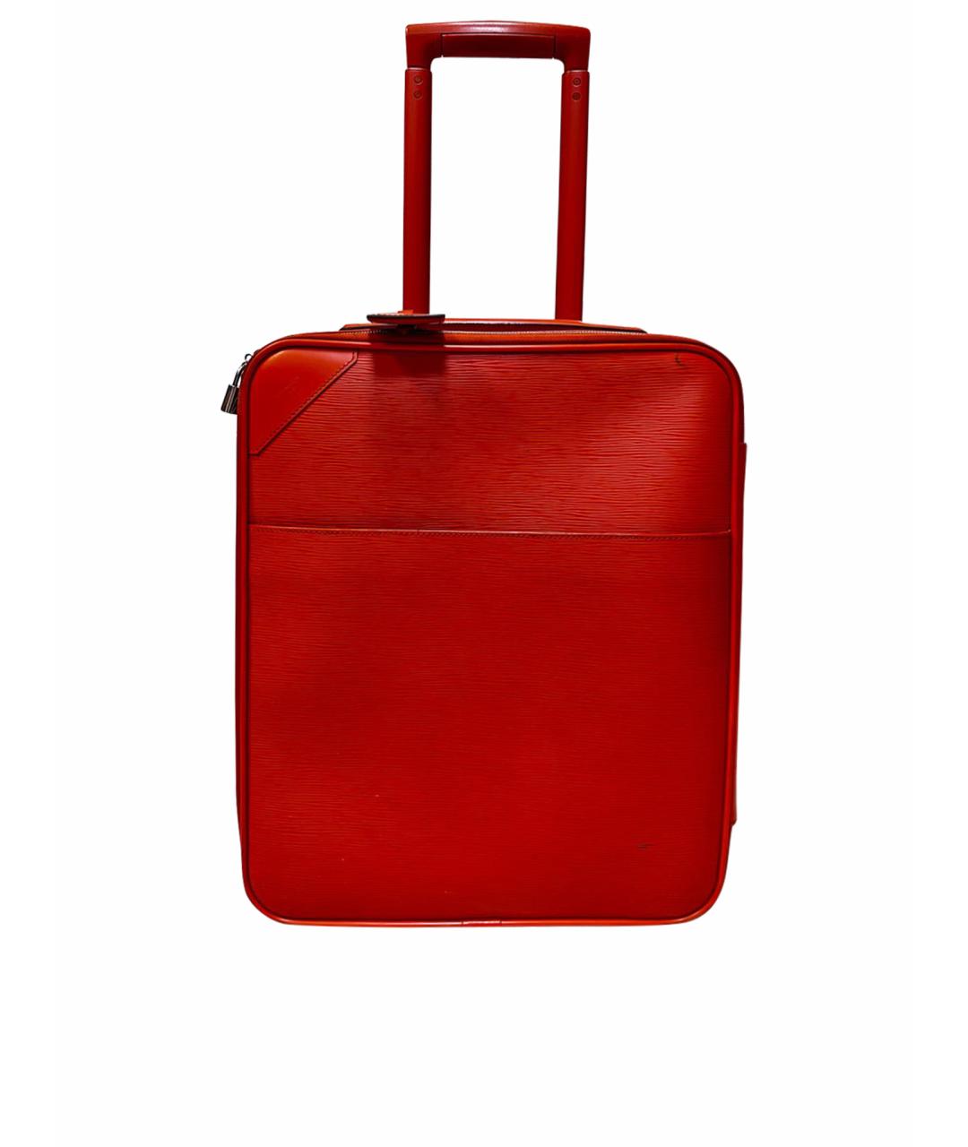 LOUIS VUITTON PRE-OWNED Оранжевый кожаный чемодан, фото 1