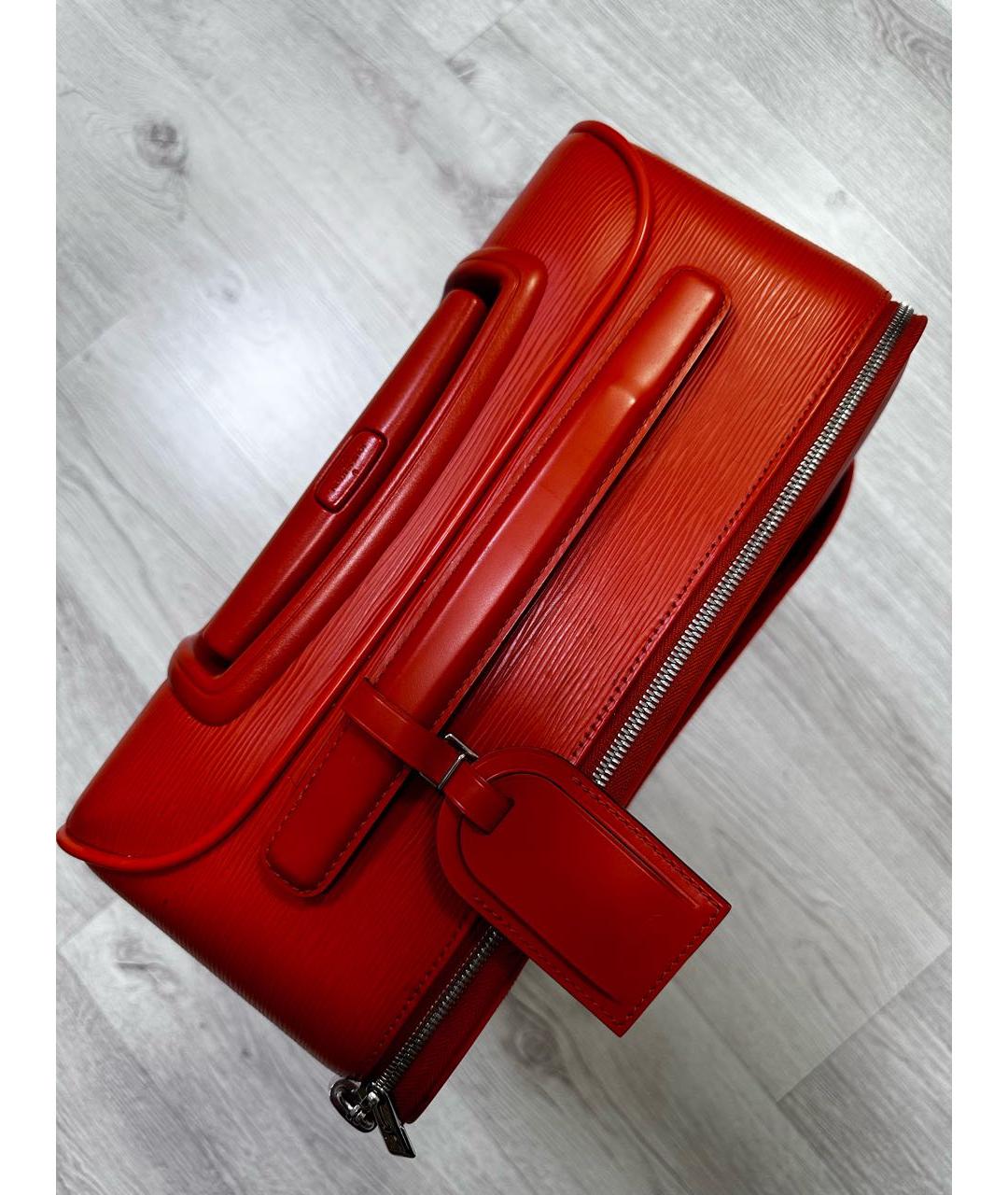 LOUIS VUITTON PRE-OWNED Оранжевый кожаный чемодан, фото 5