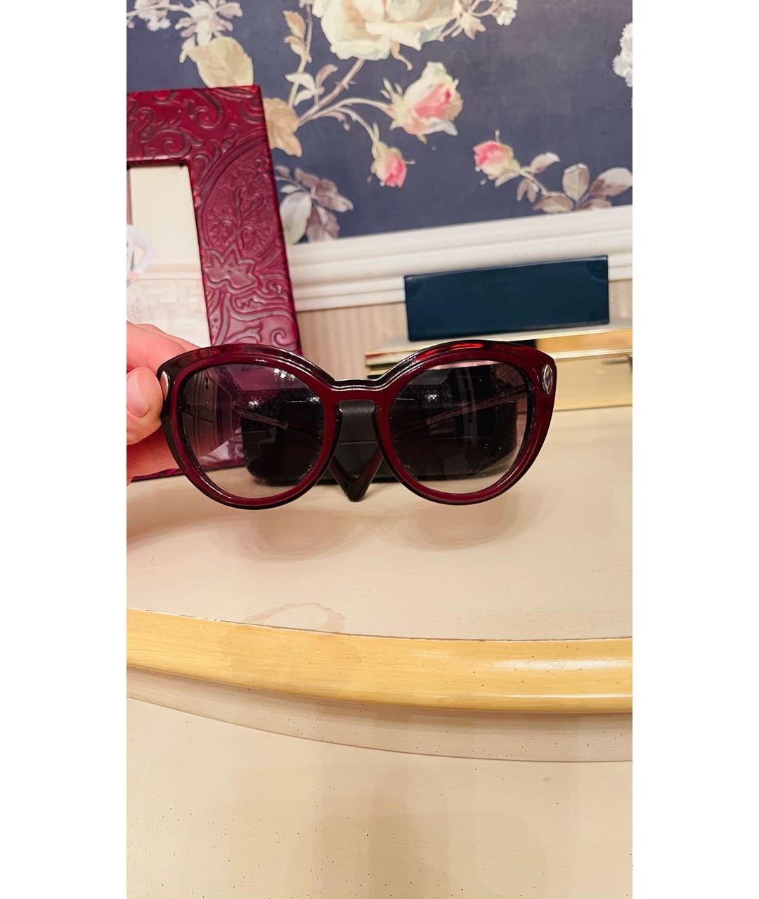 LOUIS VUITTON PRE-OWNED Бордовые пластиковые солнцезащитные очки, фото 2