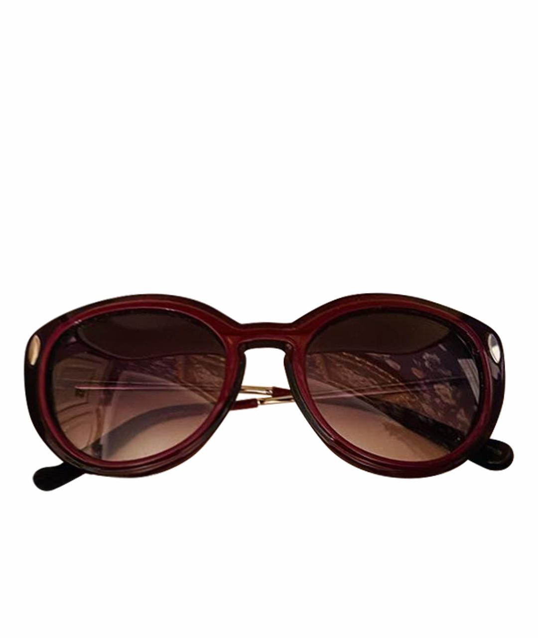 LOUIS VUITTON PRE-OWNED Бордовые пластиковые солнцезащитные очки, фото 1