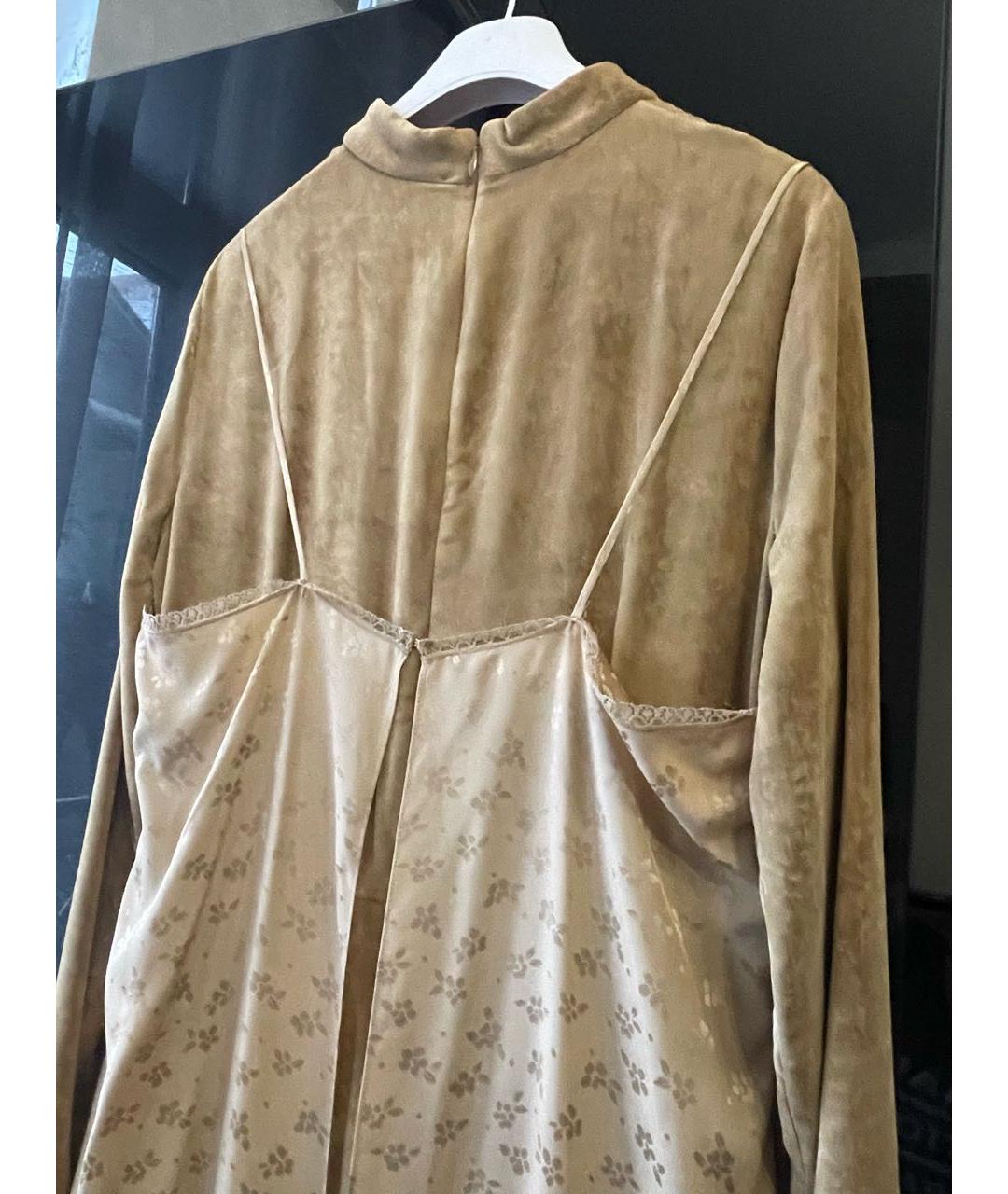 STELLA MCCARTNEY Бежевое шелковое вечернее платье, фото 4