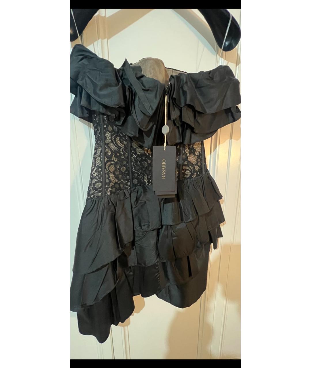 RASARIO Черное шелковое коктейльное платье, фото 2