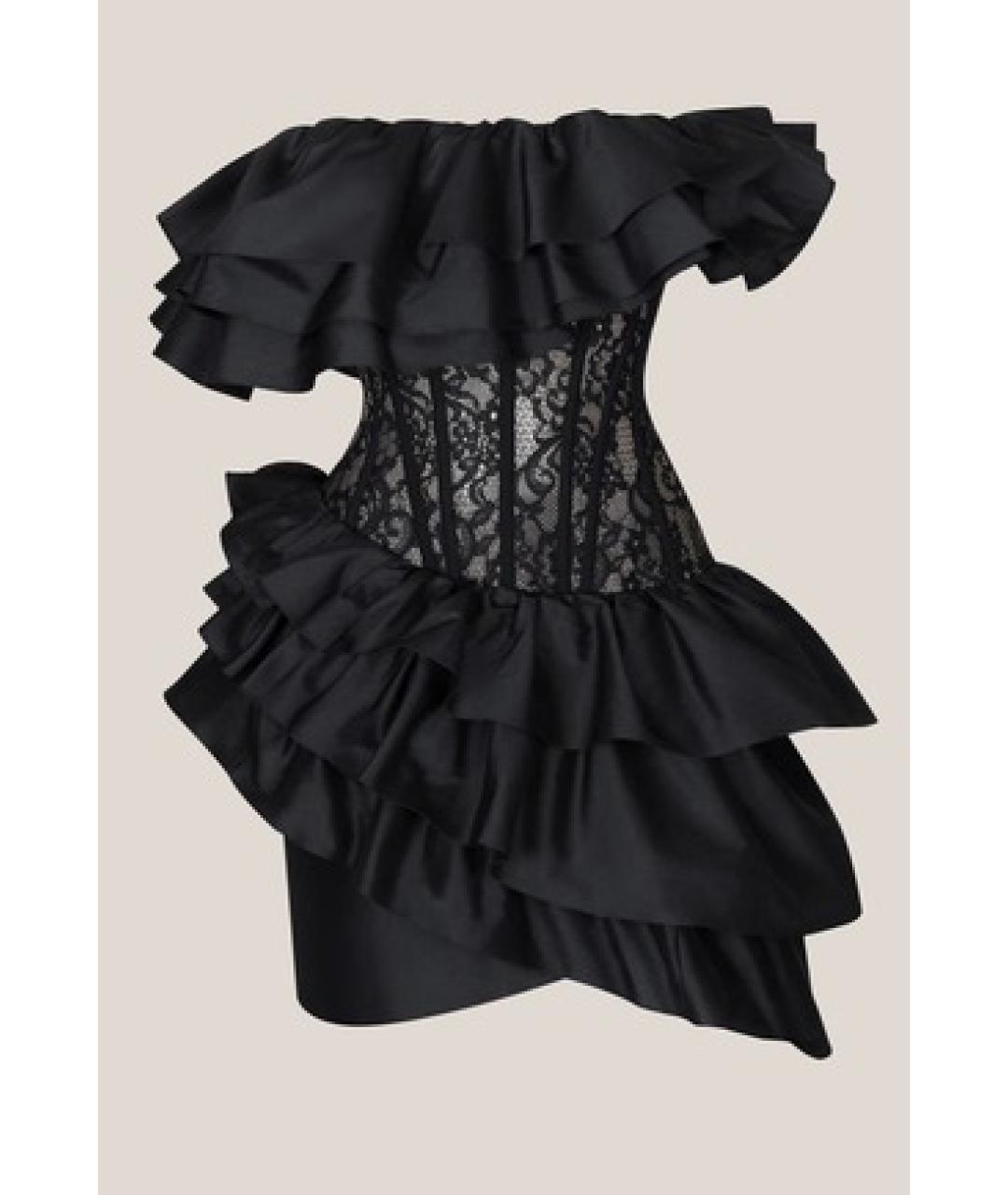 RASARIO Черное шелковое коктейльное платье, фото 4