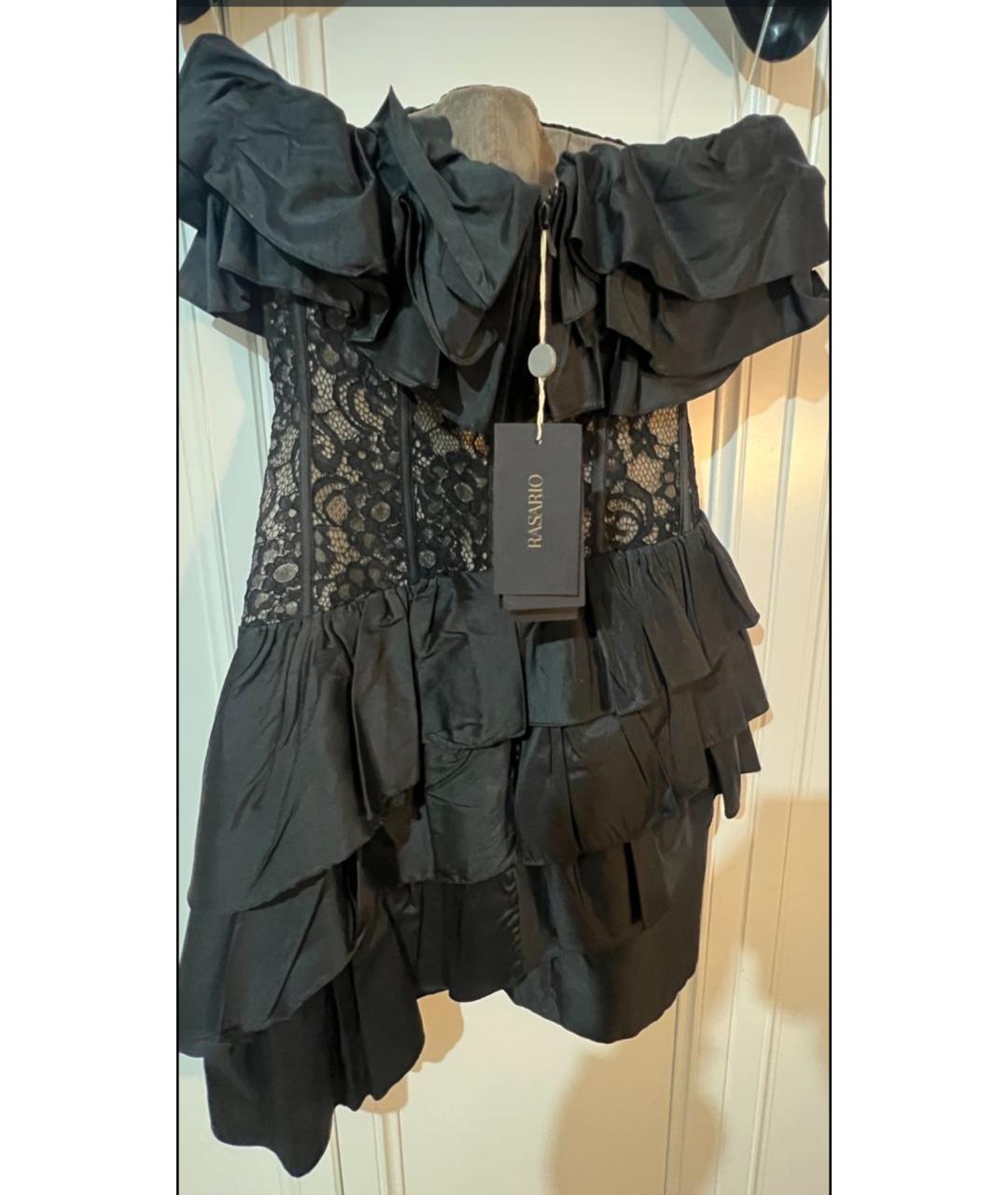 RASARIO Черное шелковое коктейльное платье, фото 3