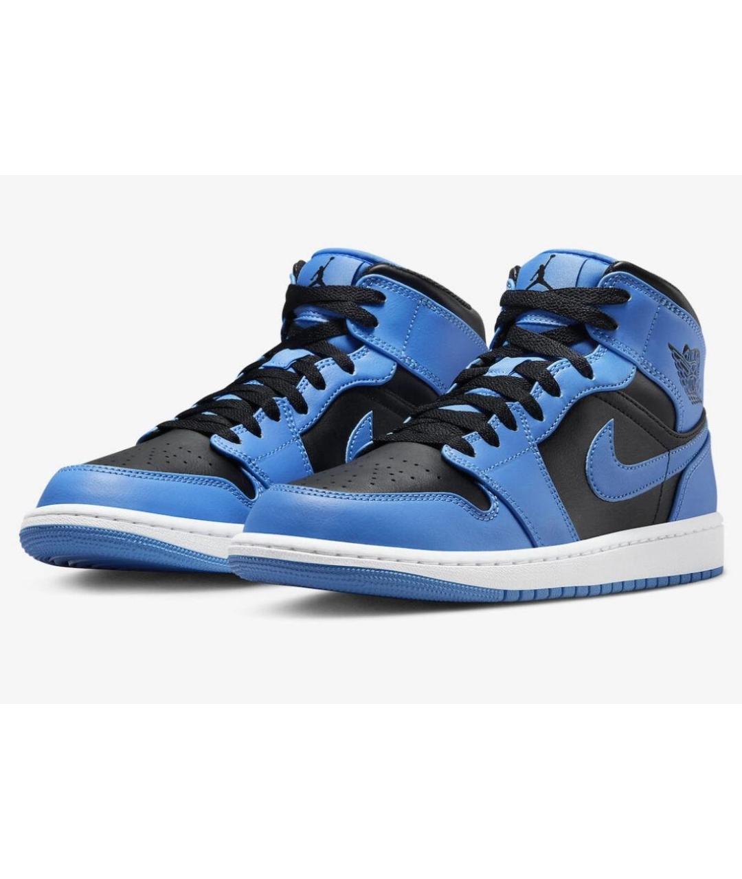 JORDAN Голубые кожаные кроссовки, фото 2