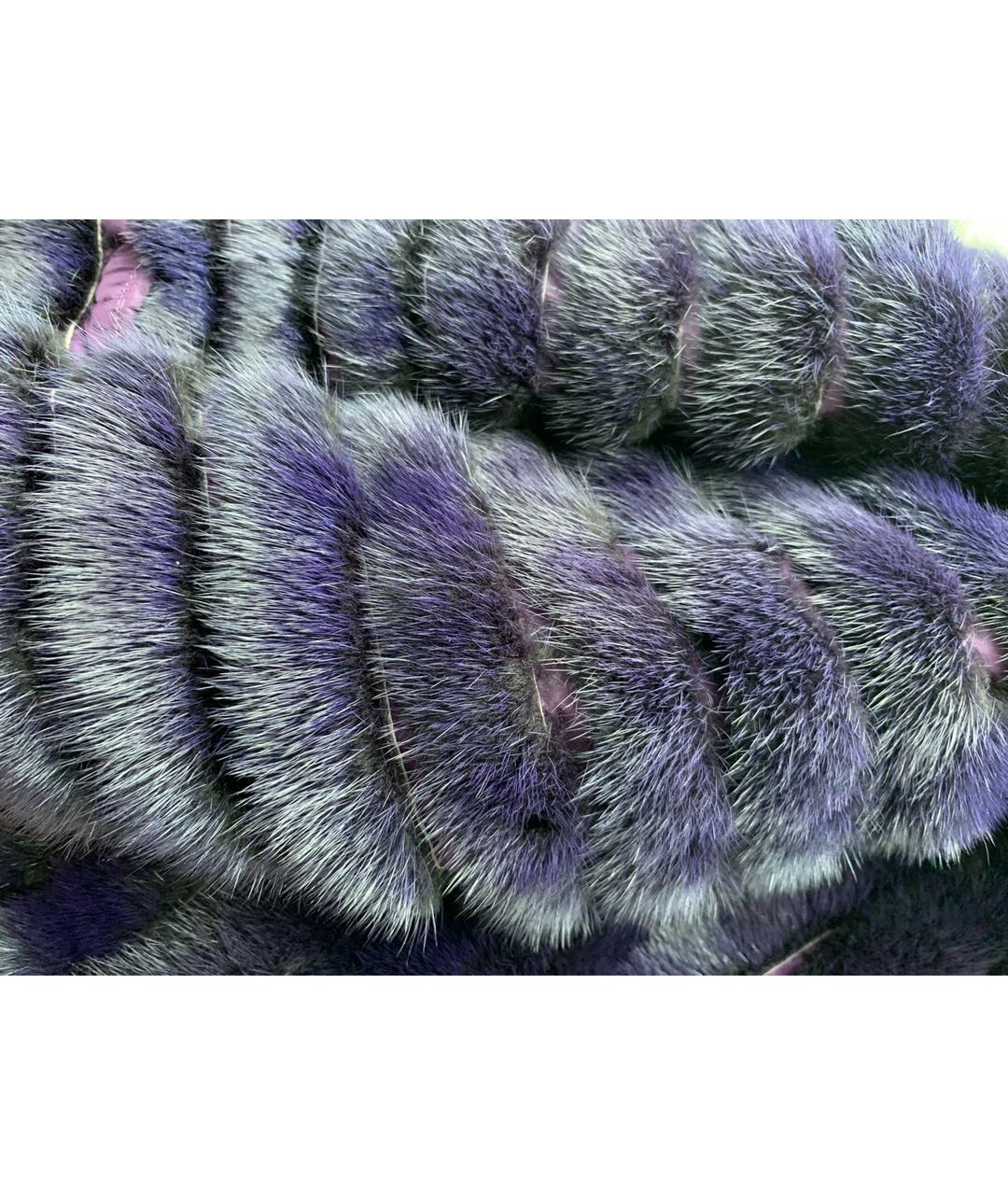 ERMANNO SCERVINO Фиолетовая меховая шуба, фото 3