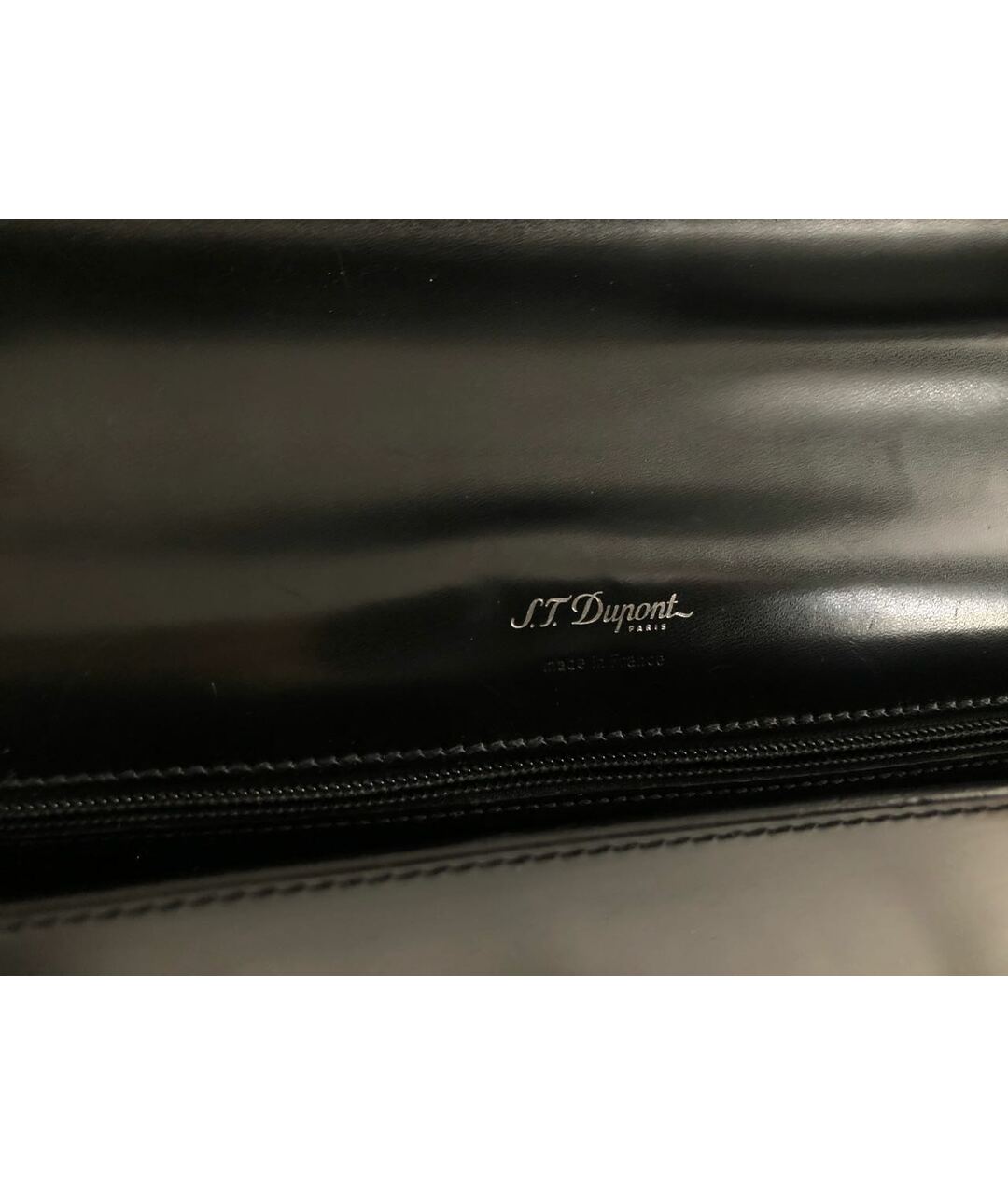 DUPONT Черный кожаный портфель, фото 4