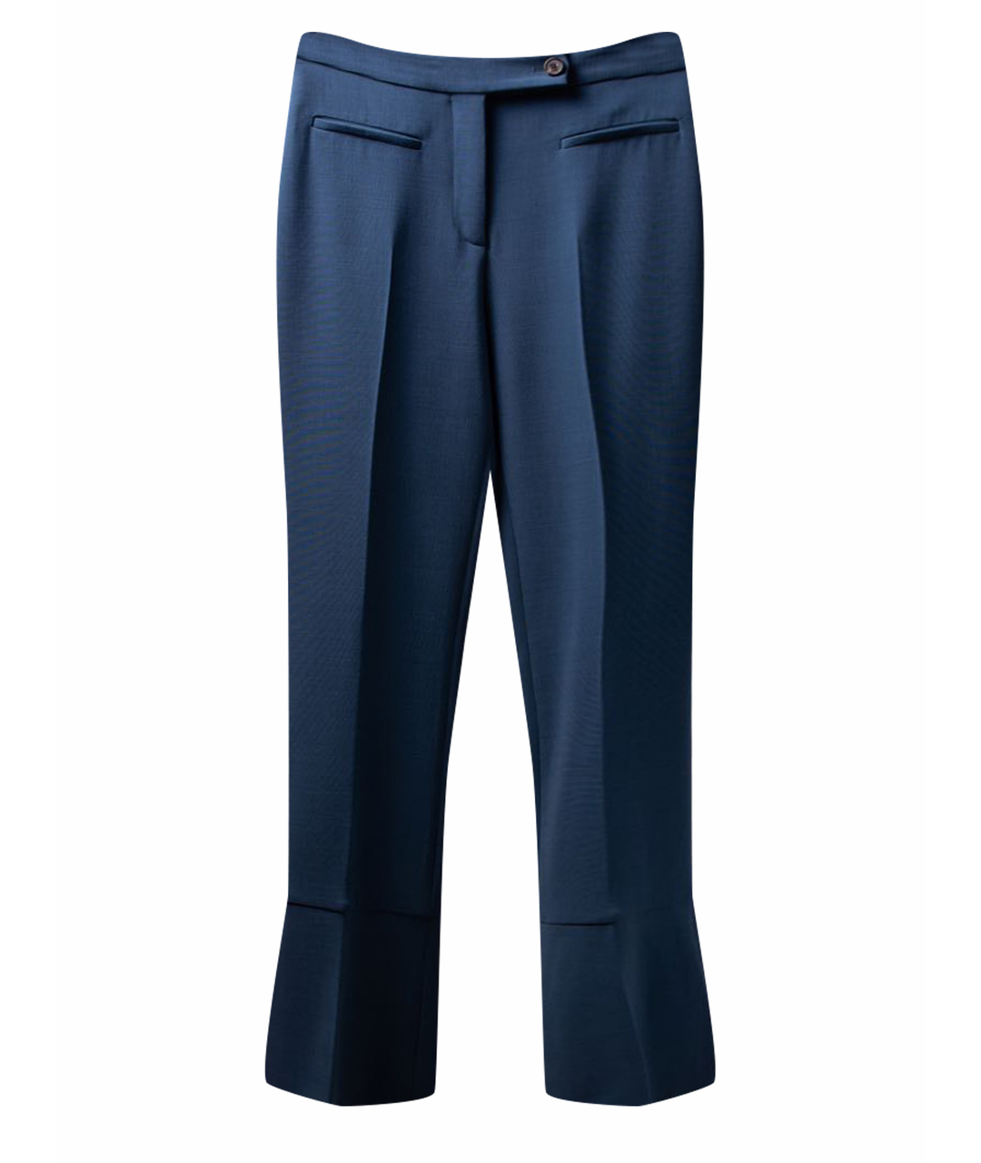 FENDI Синие шерстяные брюки широкие, фото 1