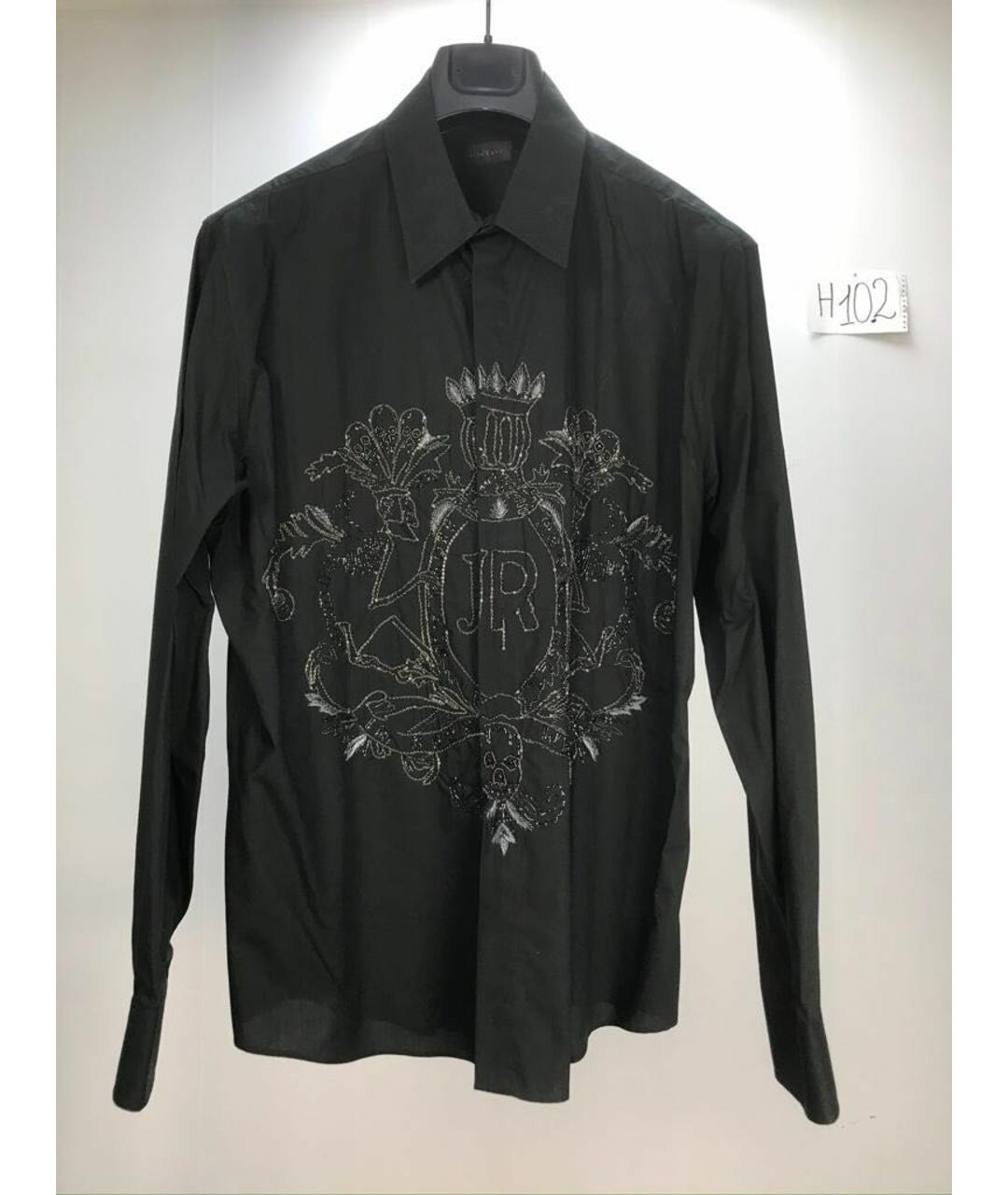JOHN RICHMOND Черная хлопковая кэжуал рубашка, фото 6