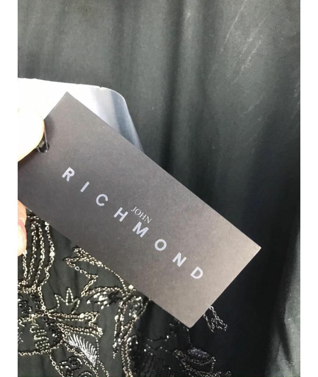 JOHN RICHMOND Черная хлопковая кэжуал рубашка, фото 4