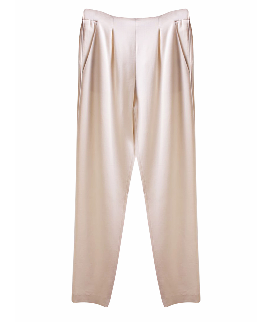 FENDI Белые шерстяные прямые брюки, фото 1