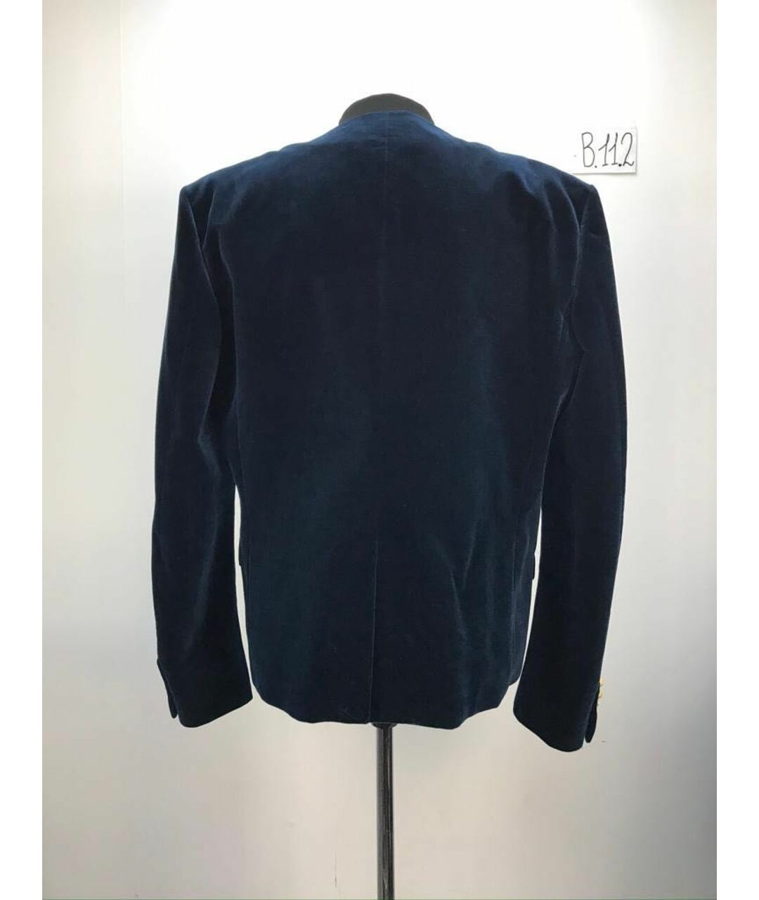 BALMAIN Темно-синий бархатный пиджак, фото 2