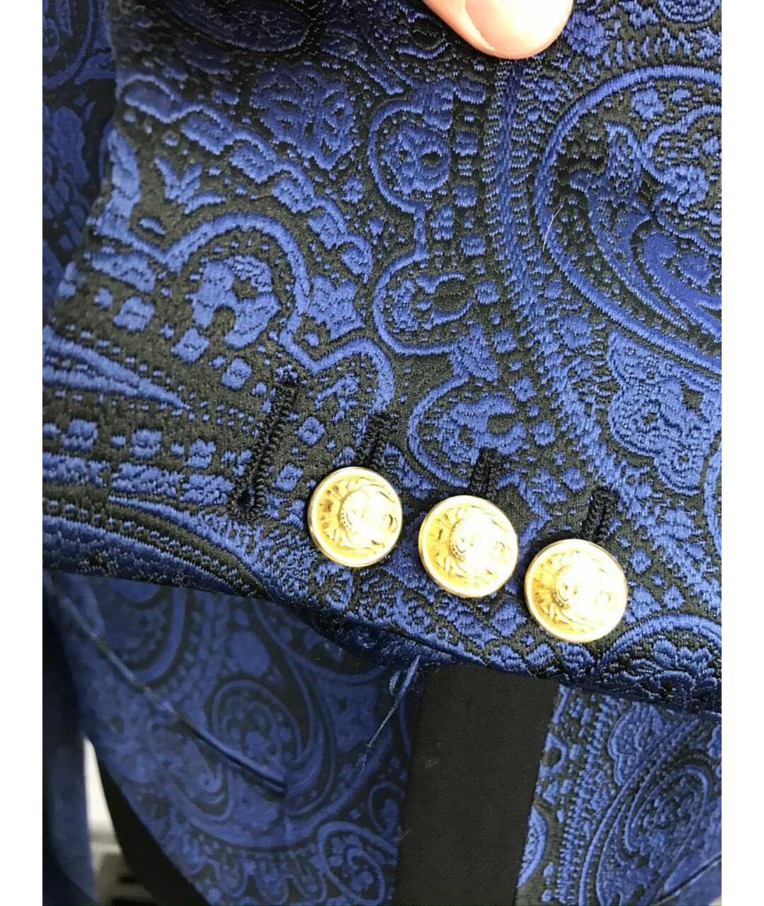 BALMAIN Синий полиэстеровый пиджак, фото 5