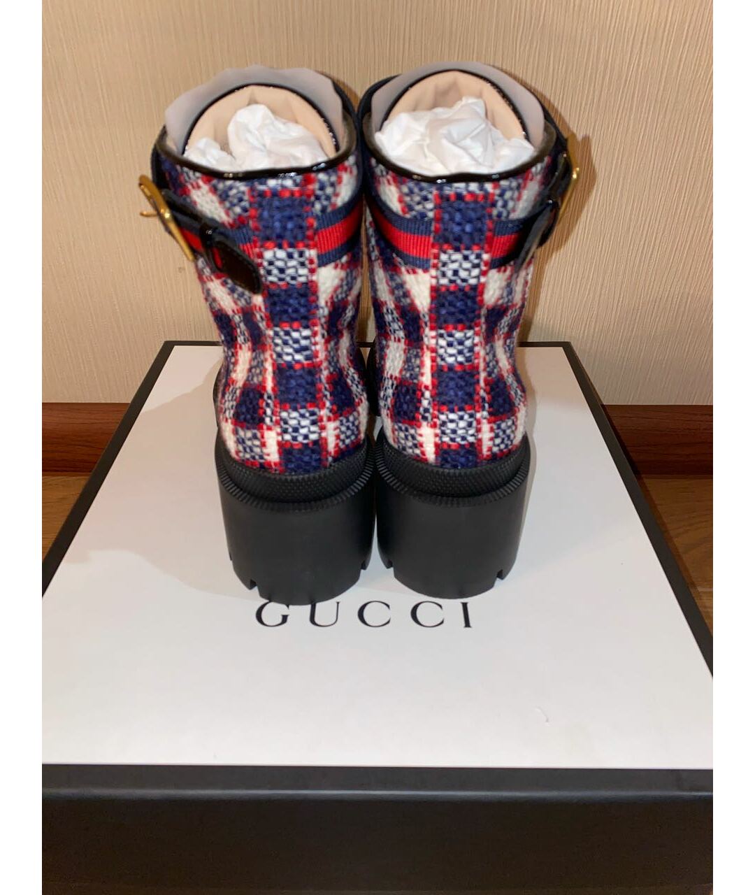 GUCCI Синие ботинки, фото 4