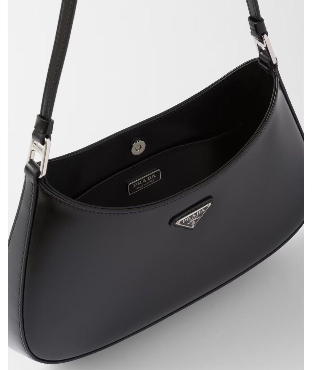 PRADA Черная кожаная сумка через плечо, фото 4