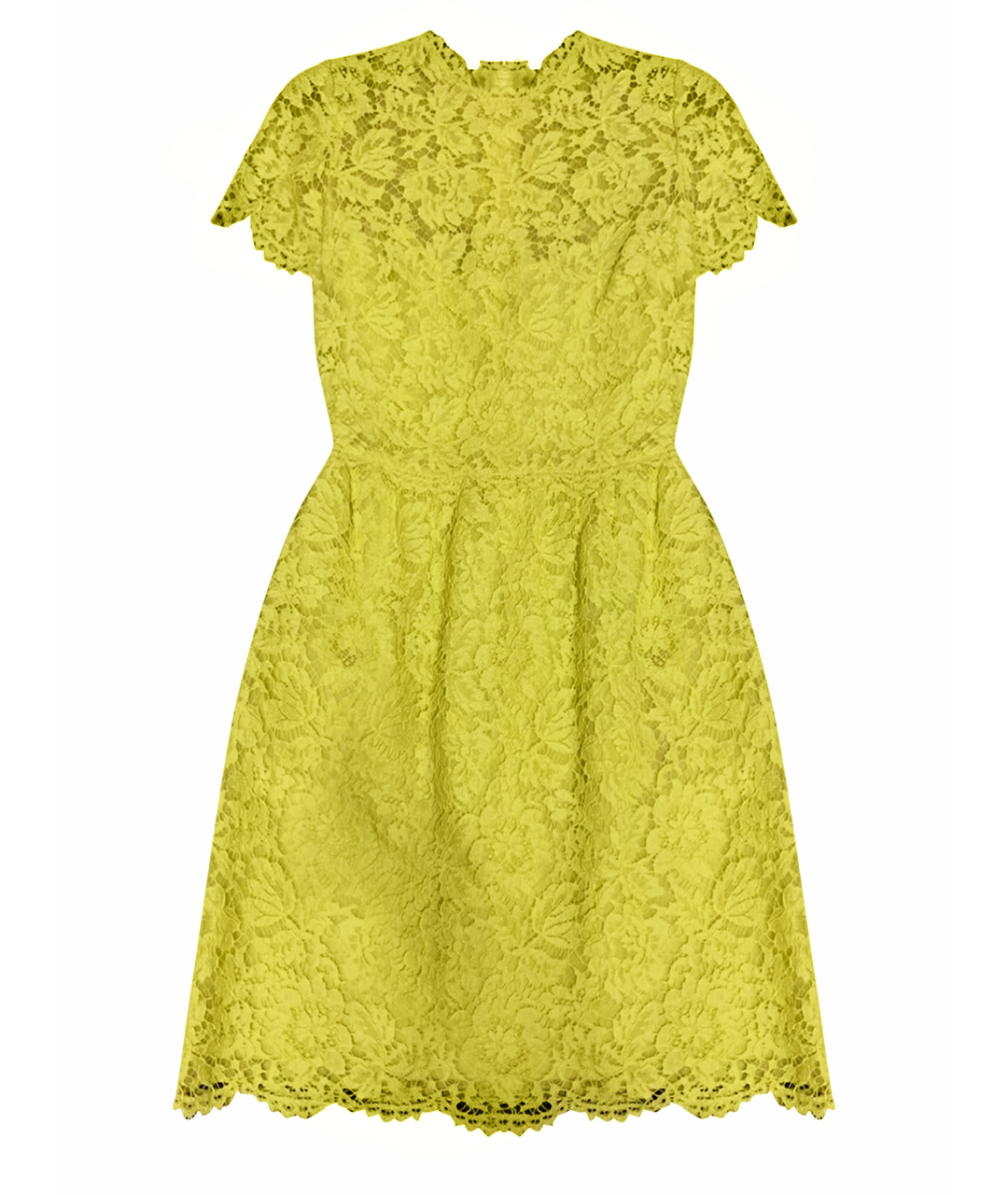 VALENTINO Желтое кружевное вечернее платье, фото 1