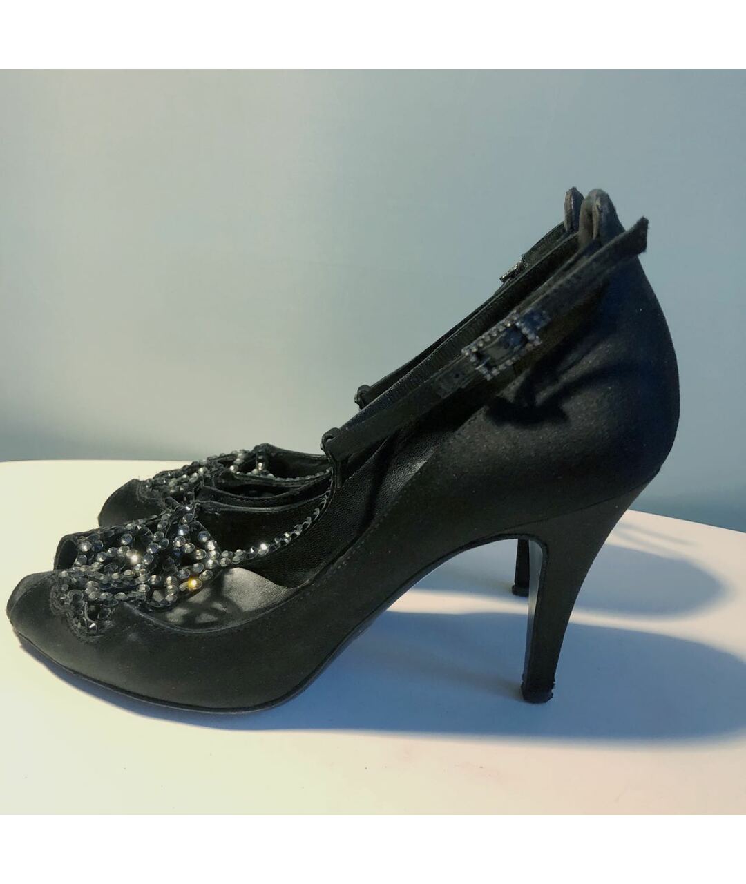GIORGIO ARMANI Черные текстильные туфли, фото 3