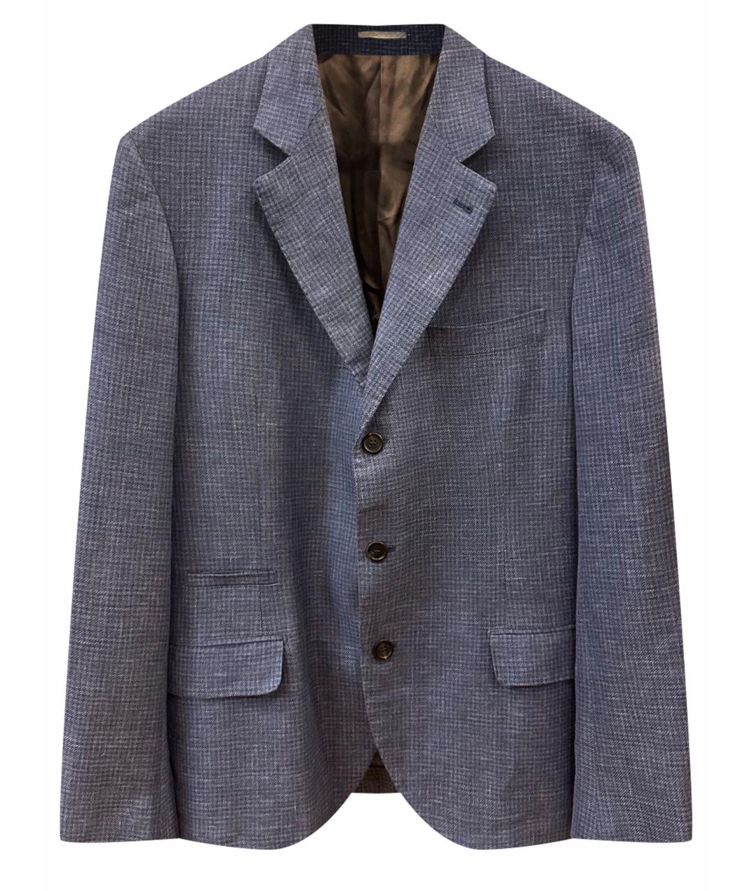 BRUNELLO CUCINELLI Синий хлопковый пиджак, фото 1