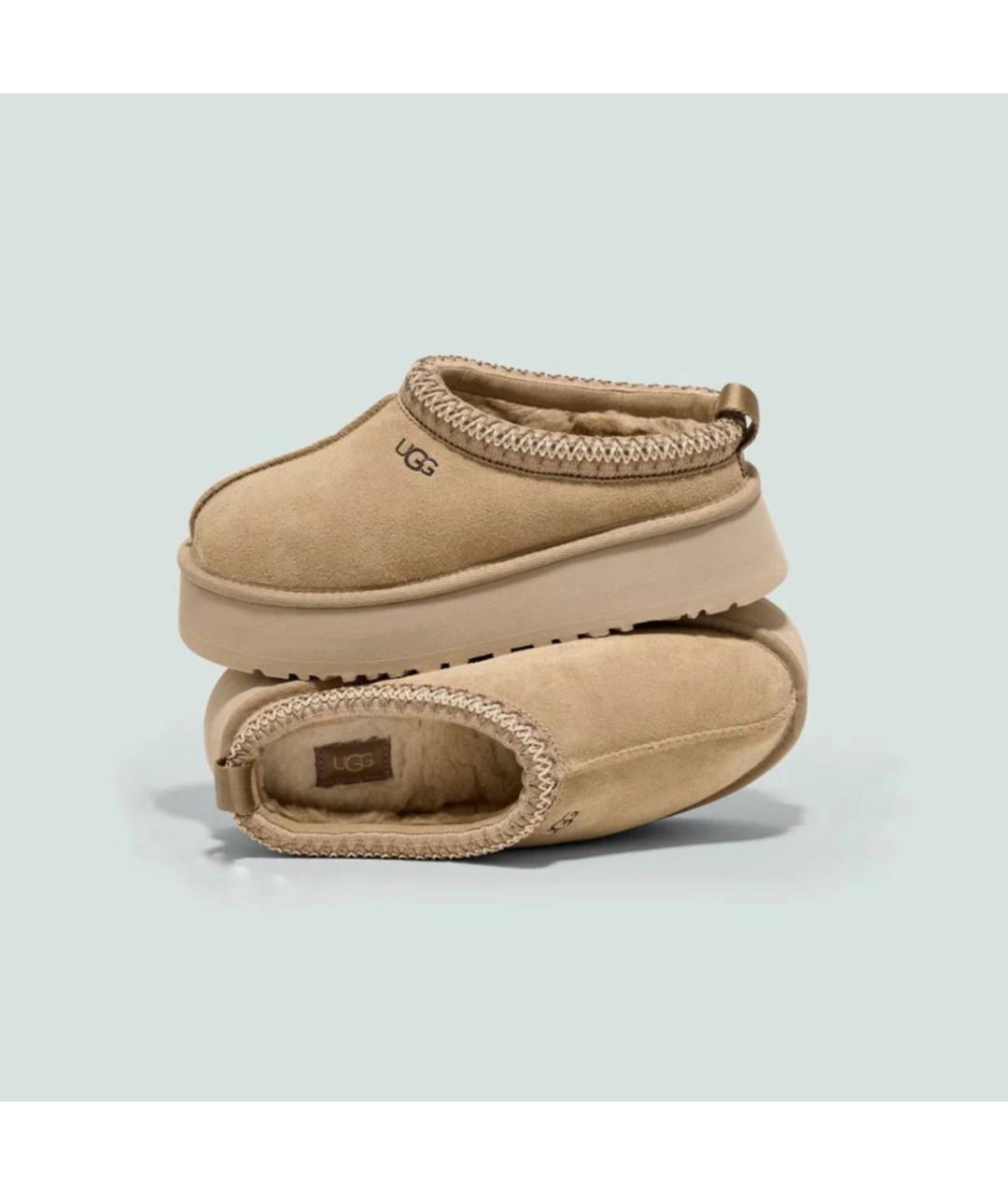 UGG AUSTRALIA Бежевые мюли, фото 5