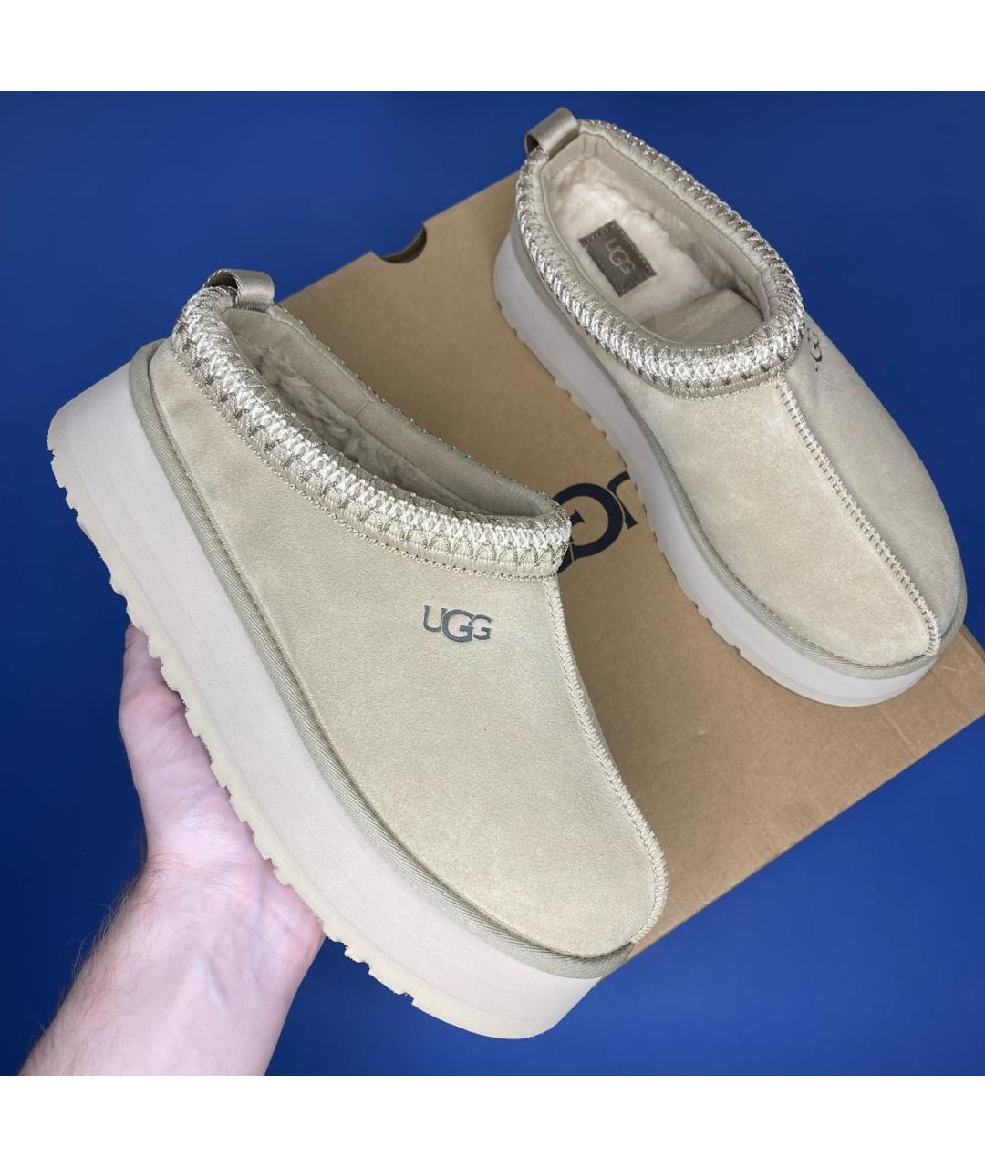 UGG AUSTRALIA Бежевые мюли, фото 2