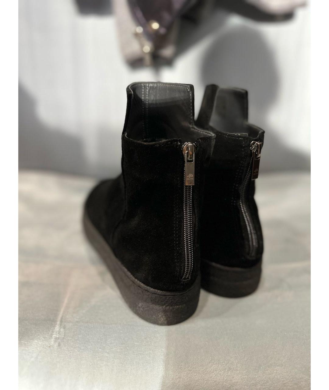 Principe di Bologna Черные замшевые ботинки, фото 4