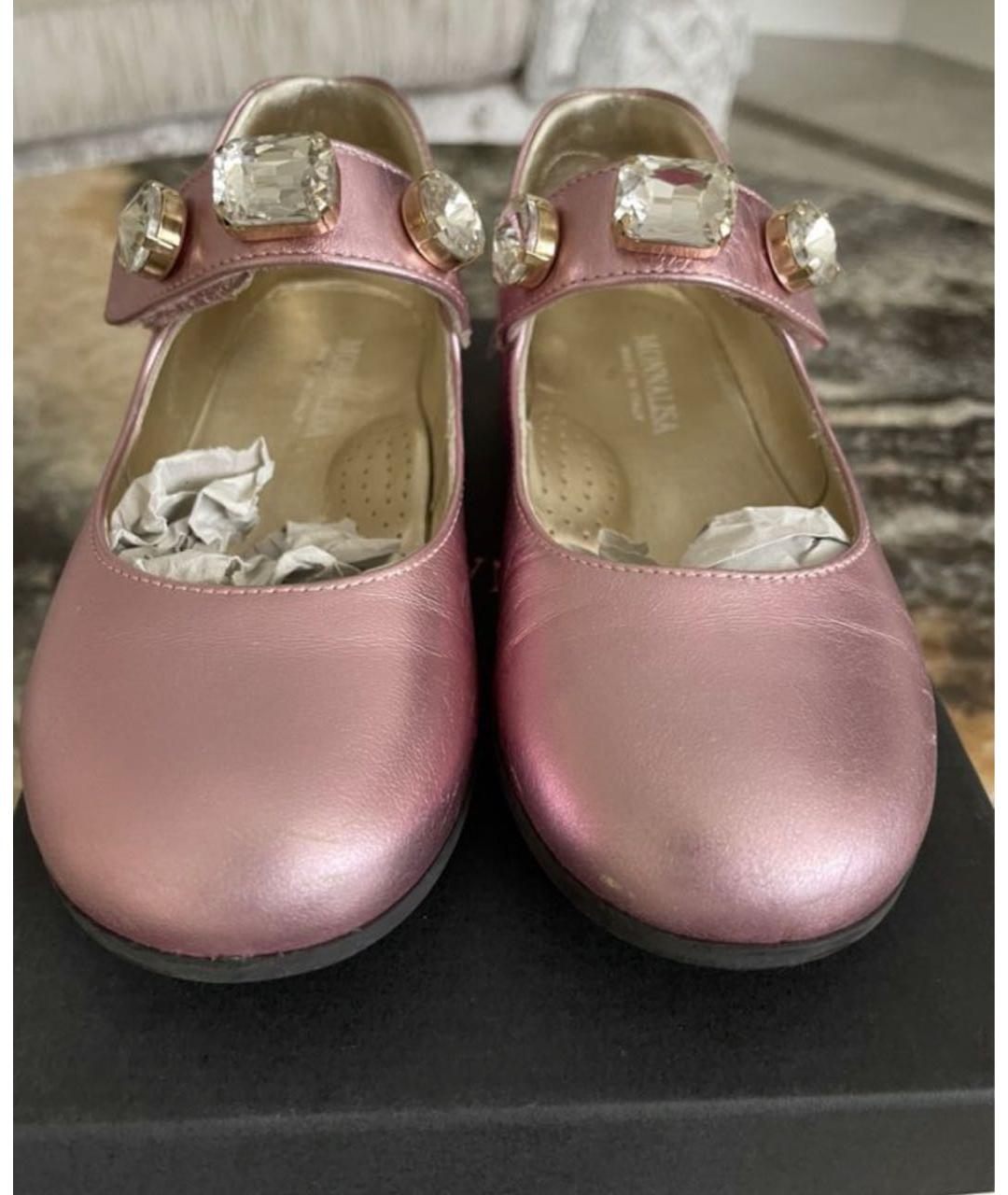 MONNALISA Розовые кожаные туфли, фото 5