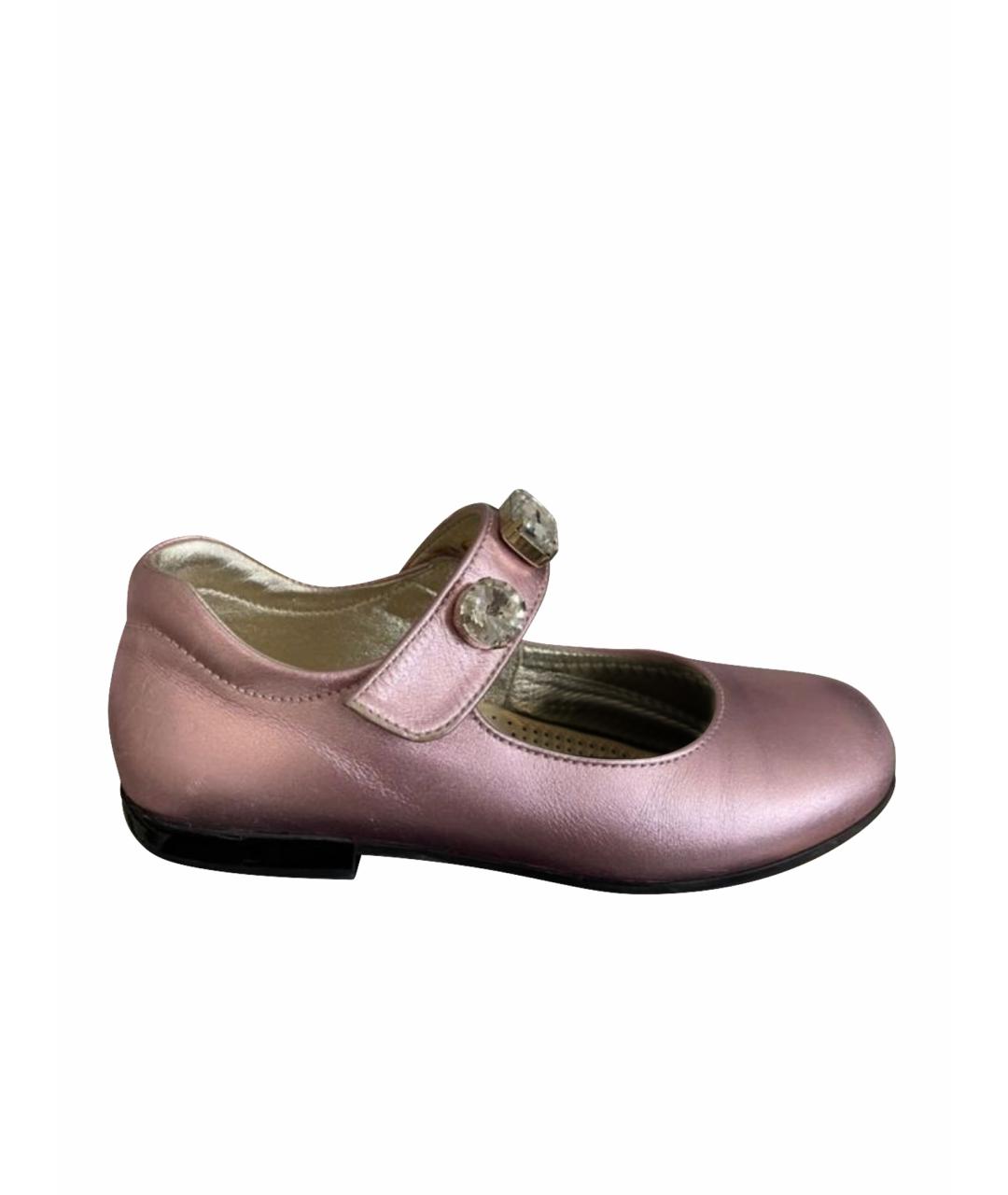 MONNALISA Розовые кожаные туфли, фото 1