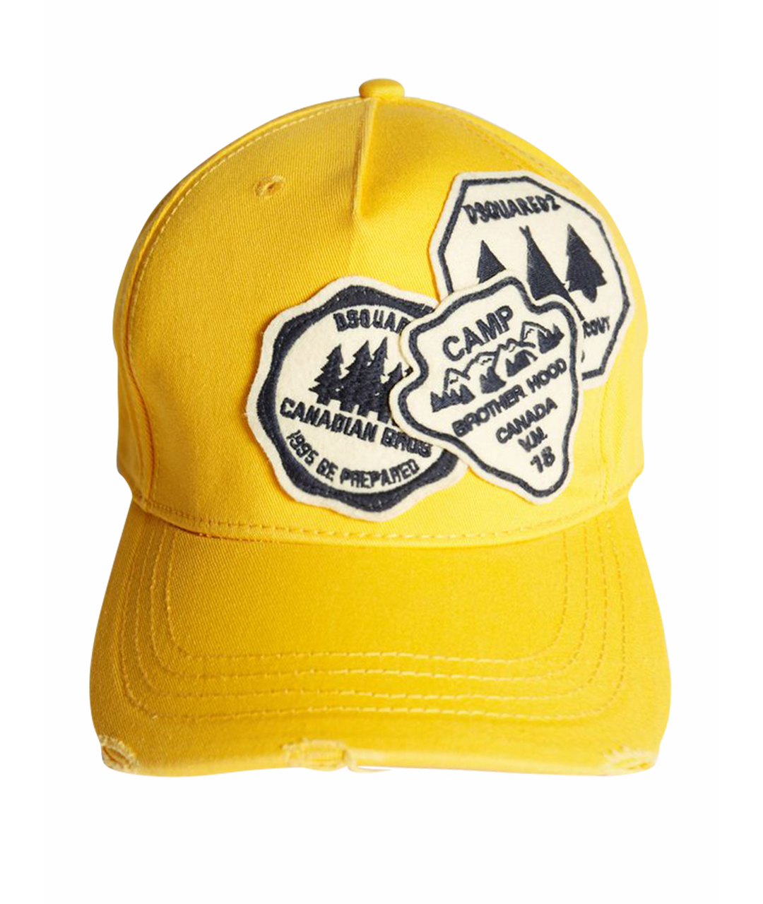DSQUARED2 Желтая хлопковая кепка/бейсболка, фото 1