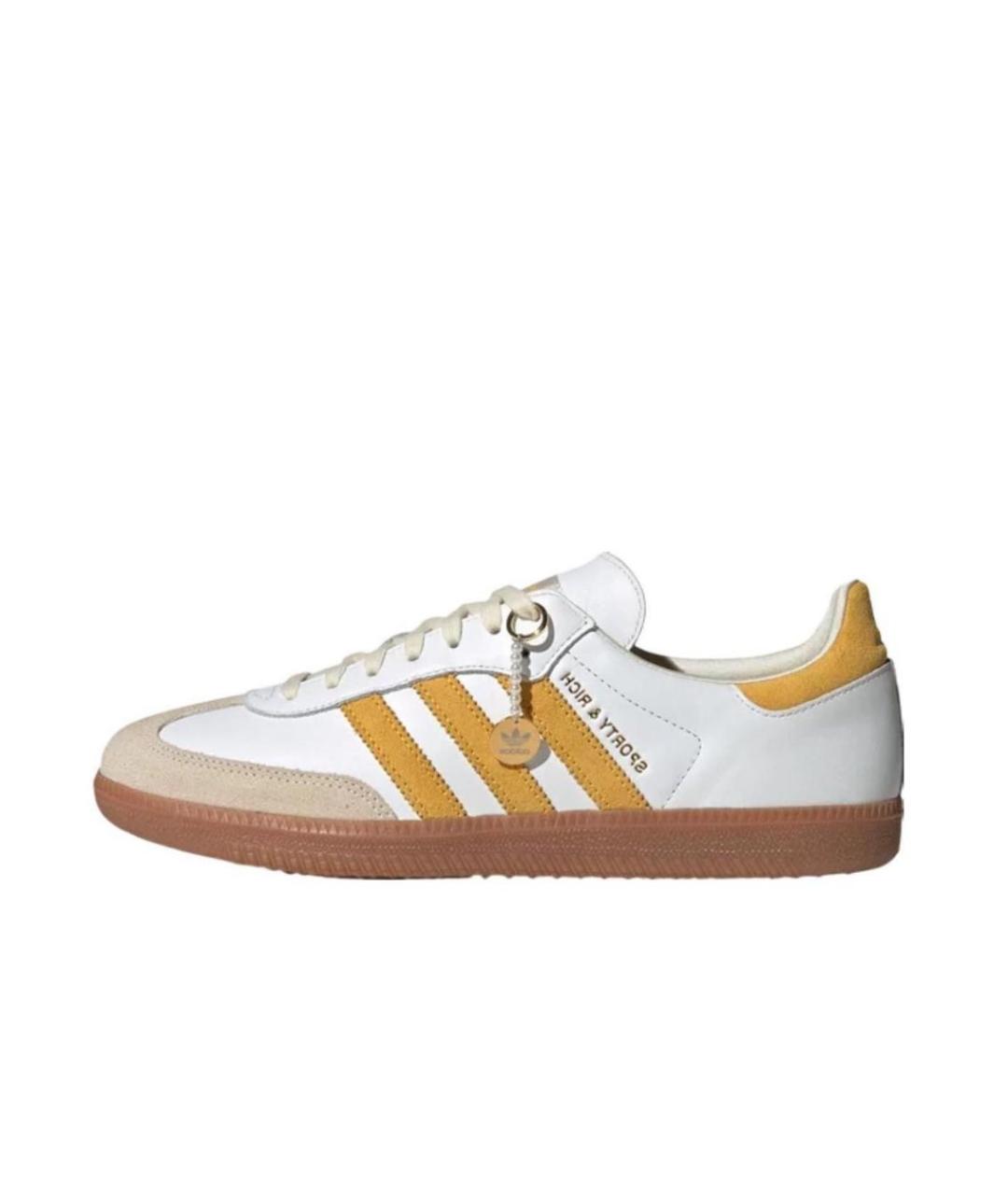 ADIDAS Белые кожаные кроссовки, фото 2