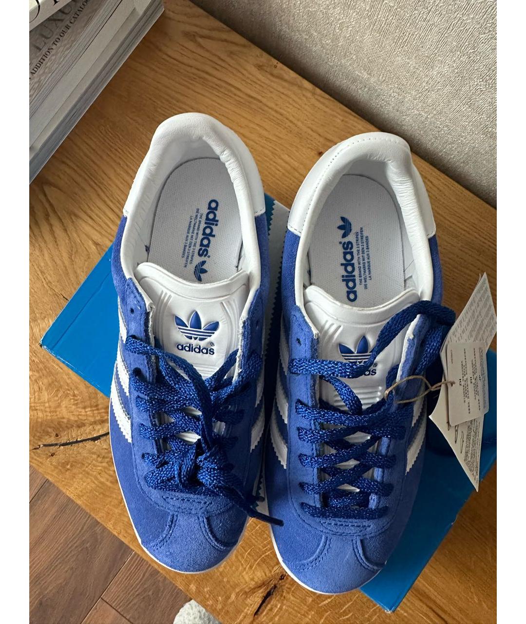 ADIDAS Синие замшевые кеды, фото 4