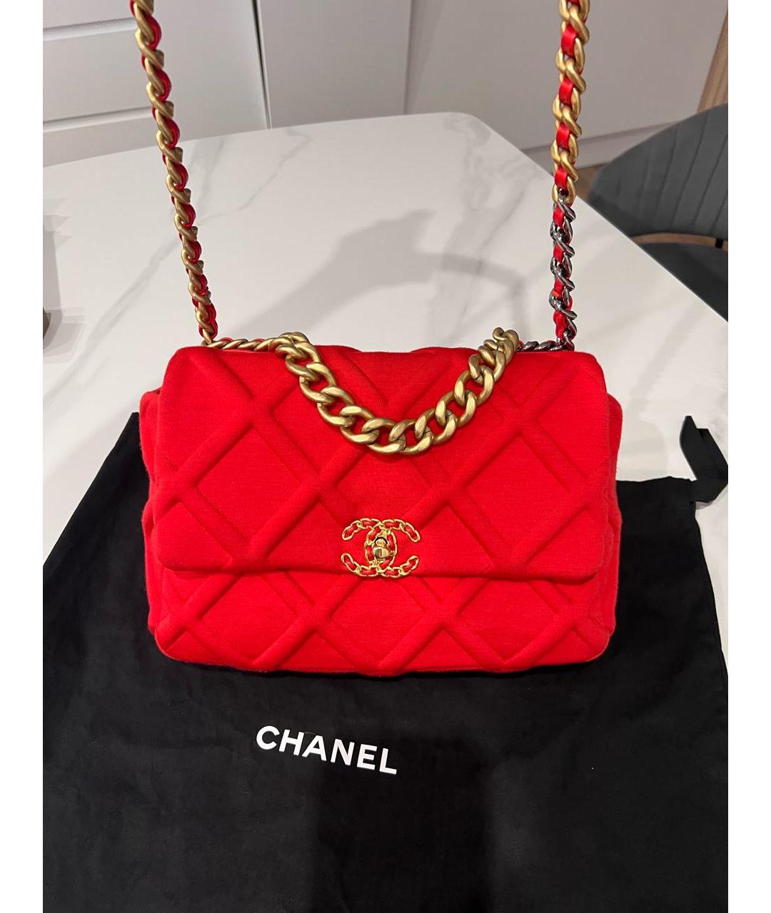 CHANEL Красная сумка через плечо, фото 2