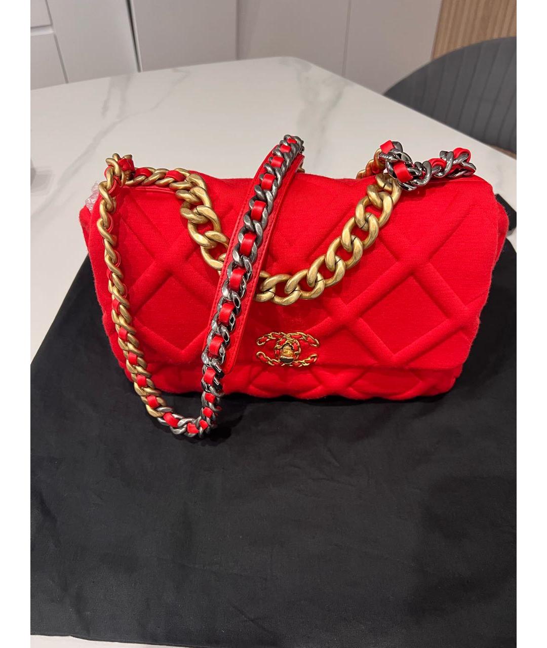 CHANEL Красная сумка через плечо, фото 3