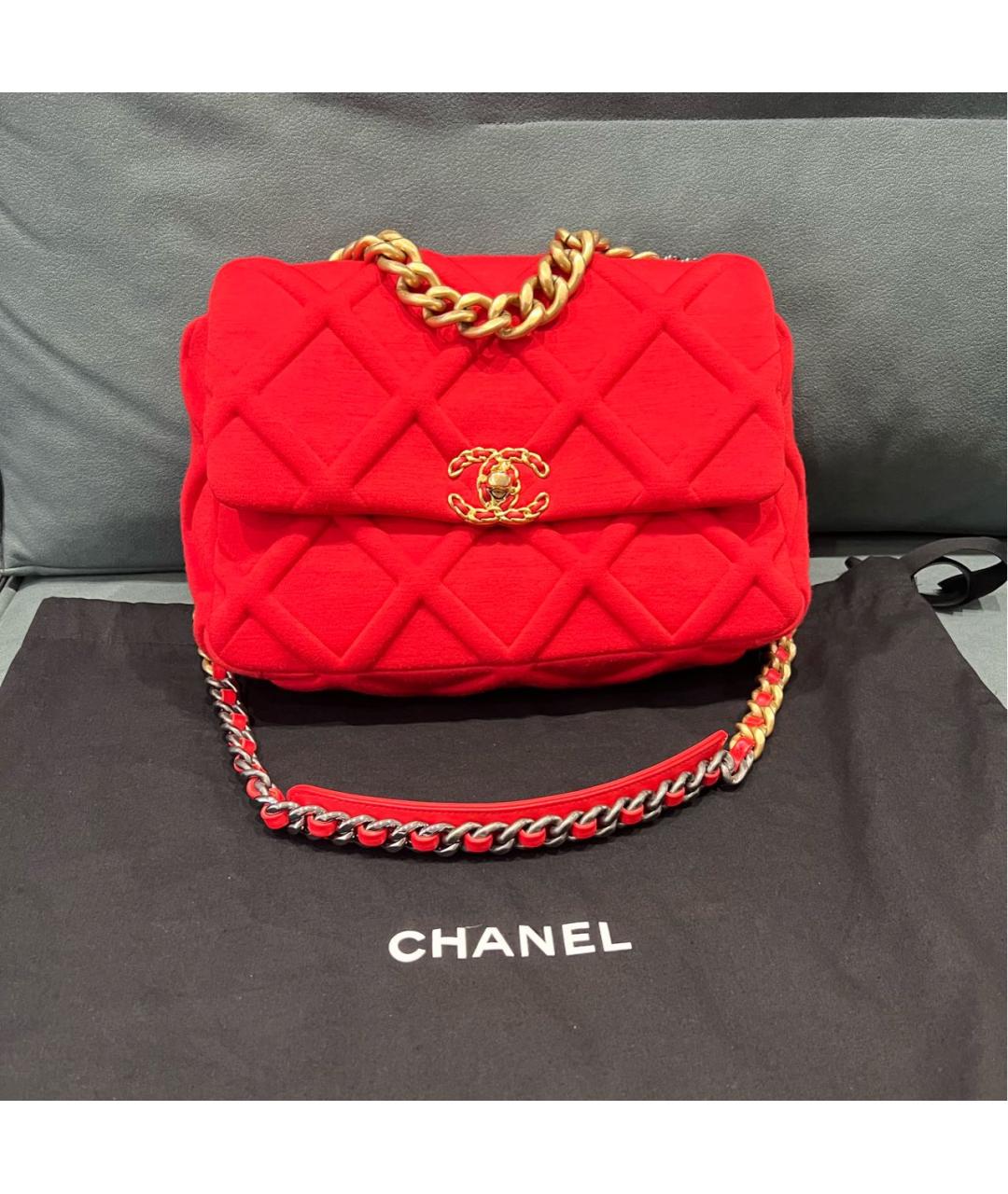 CHANEL Красная сумка через плечо, фото 8