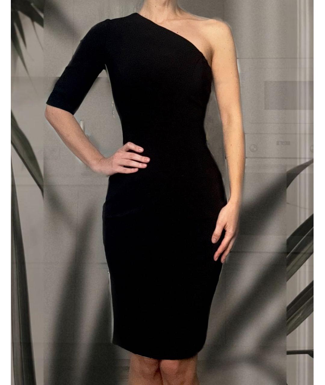 ELISABETTA FRANCHI Черное коктейльное платье, фото 8