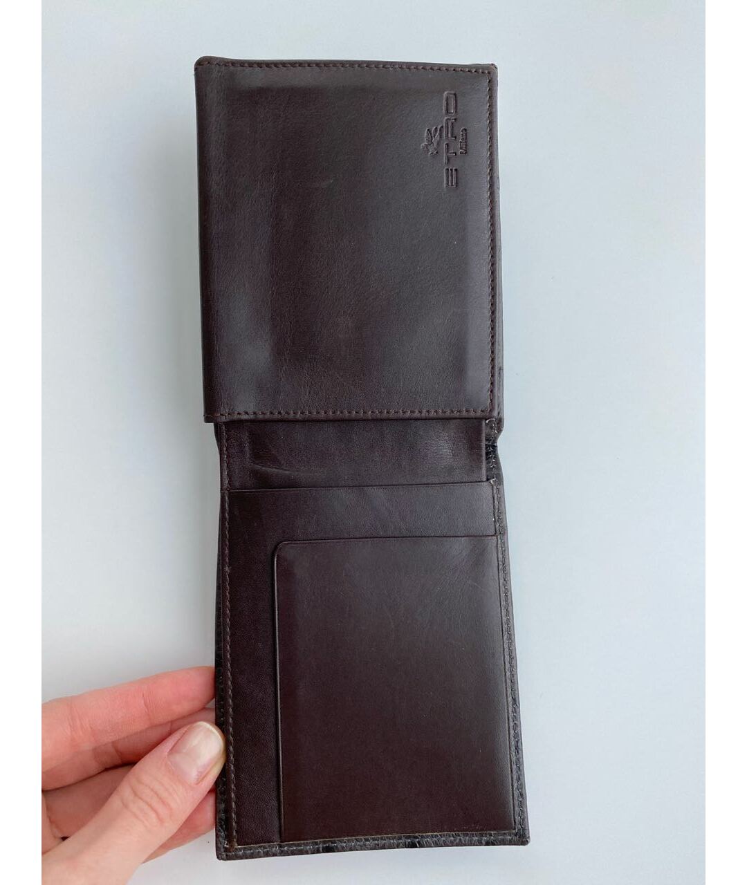 ETRO Коричневый кожаный кошелек, фото 3