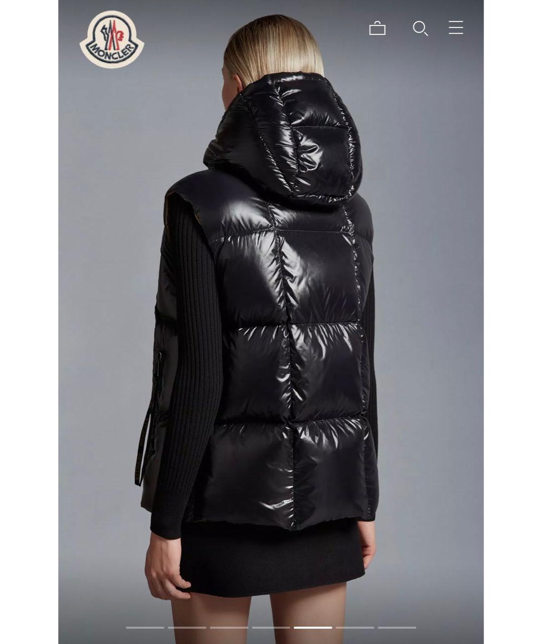 MONCLER Черный жилет, фото 6